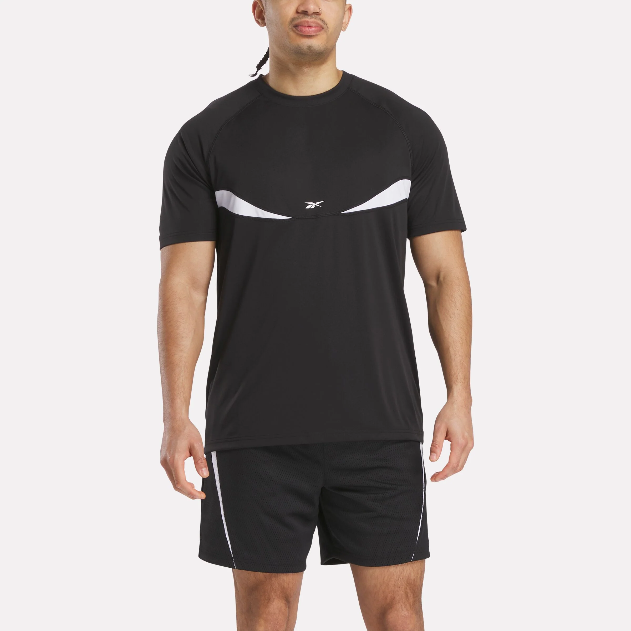 Rbk.b Warm Up Tee Black/Grey 6/White