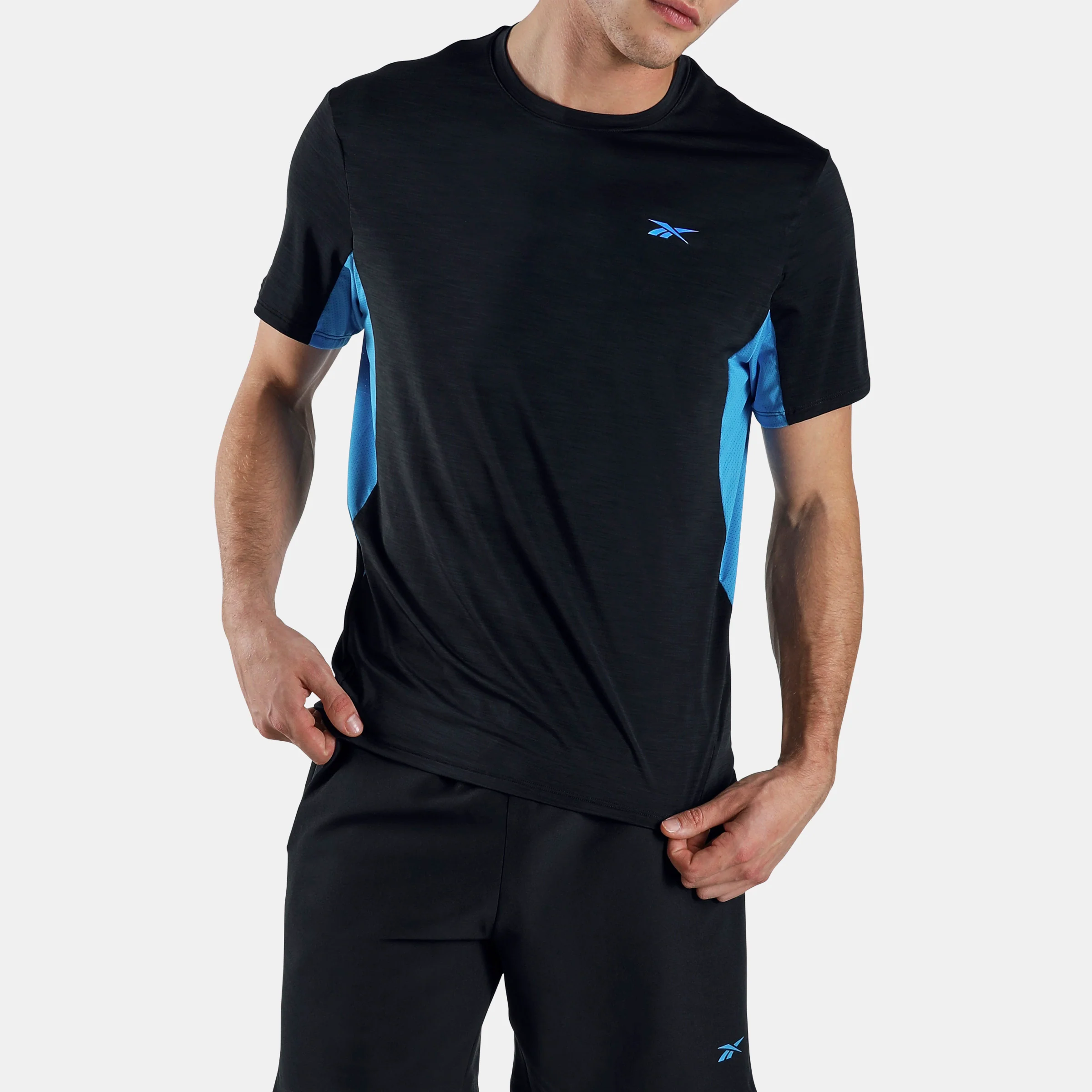 Rbk Chill Athlete Tee Black/Virtual Blue