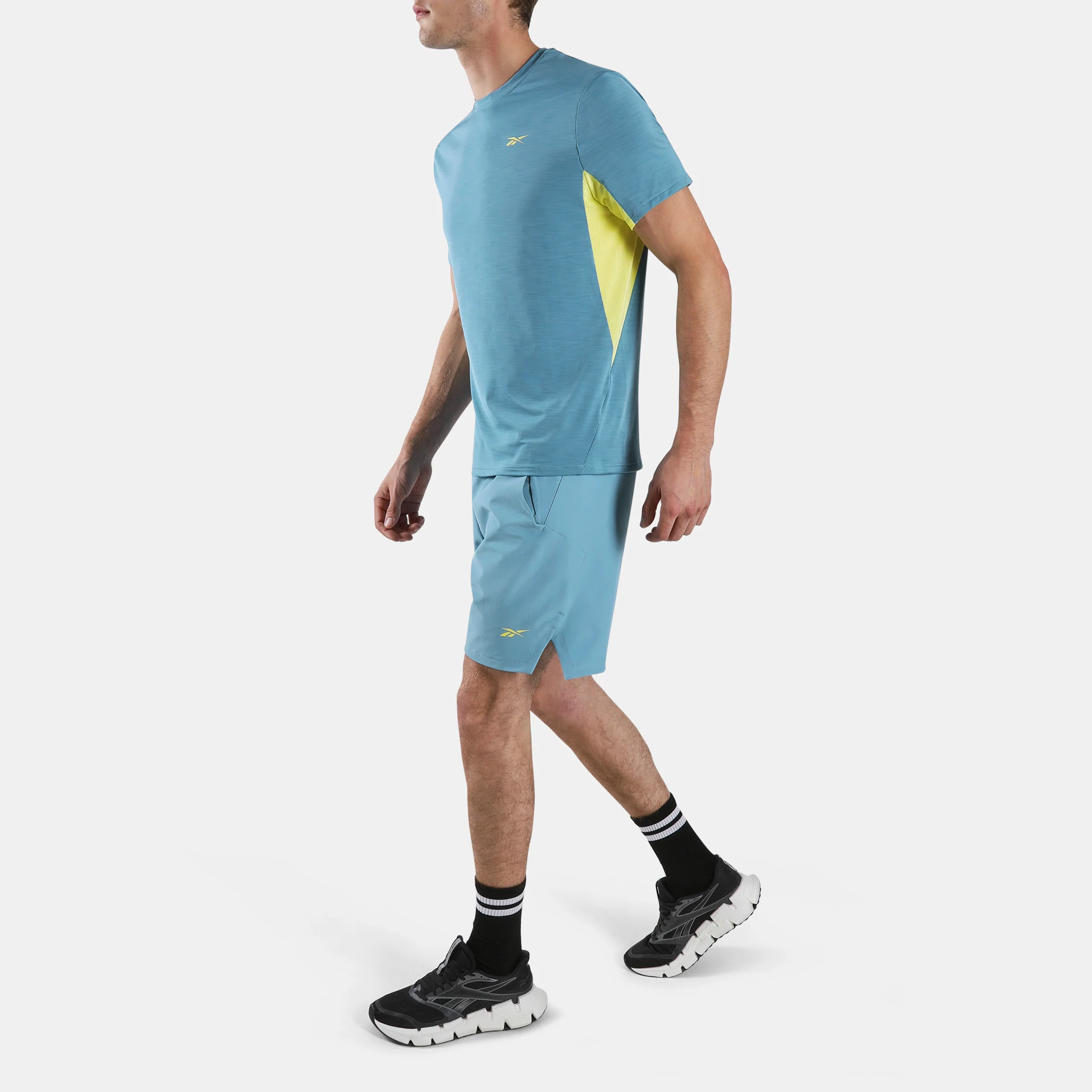 Rbk Chill Athlete Tee Warped Blue/Sport Citrus - Image 2