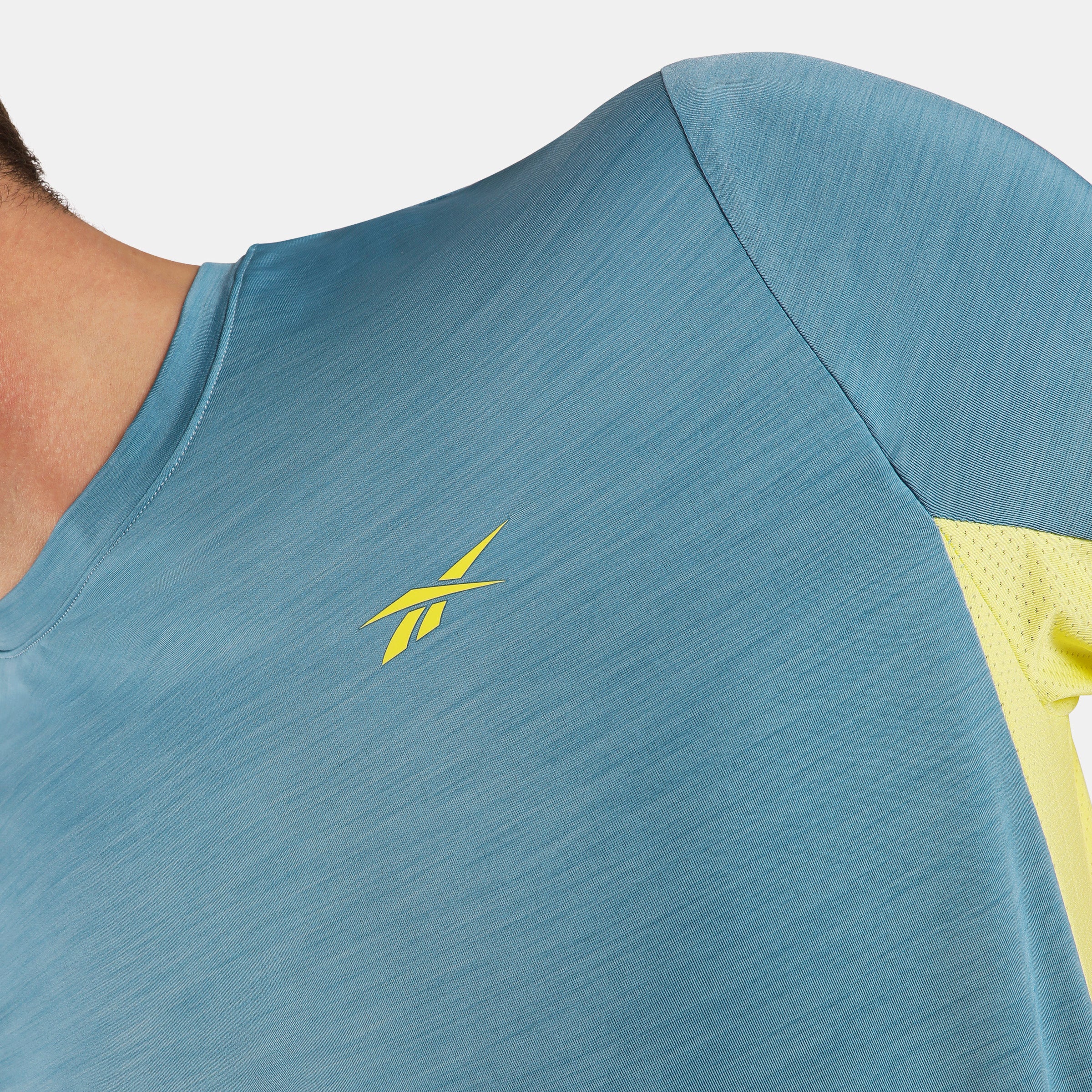 Rbk Chill Athlete Tee Warped Blue/Sport Citrus - Image 4