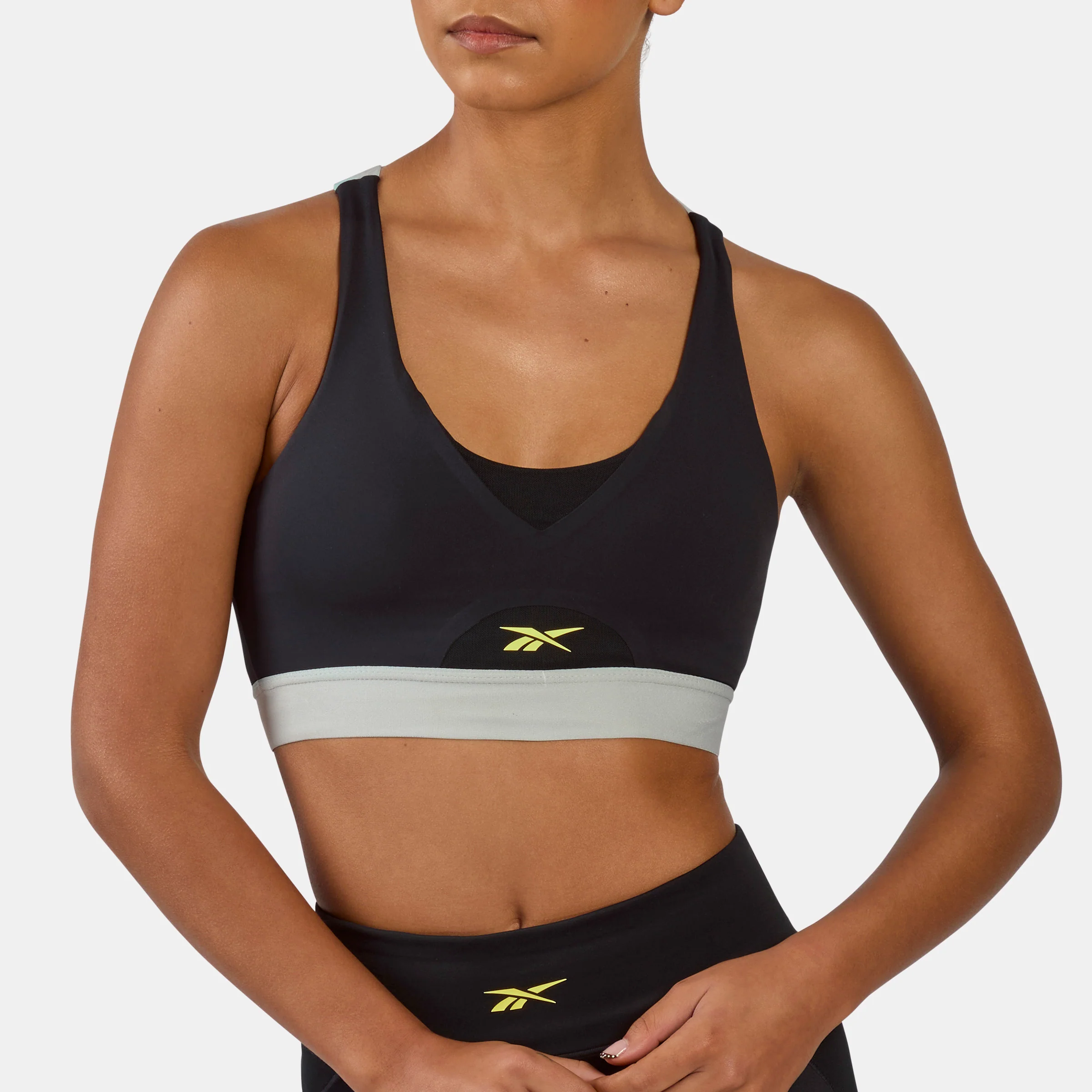 Rbk Lab Medium Impact Bra Black/Grey 1