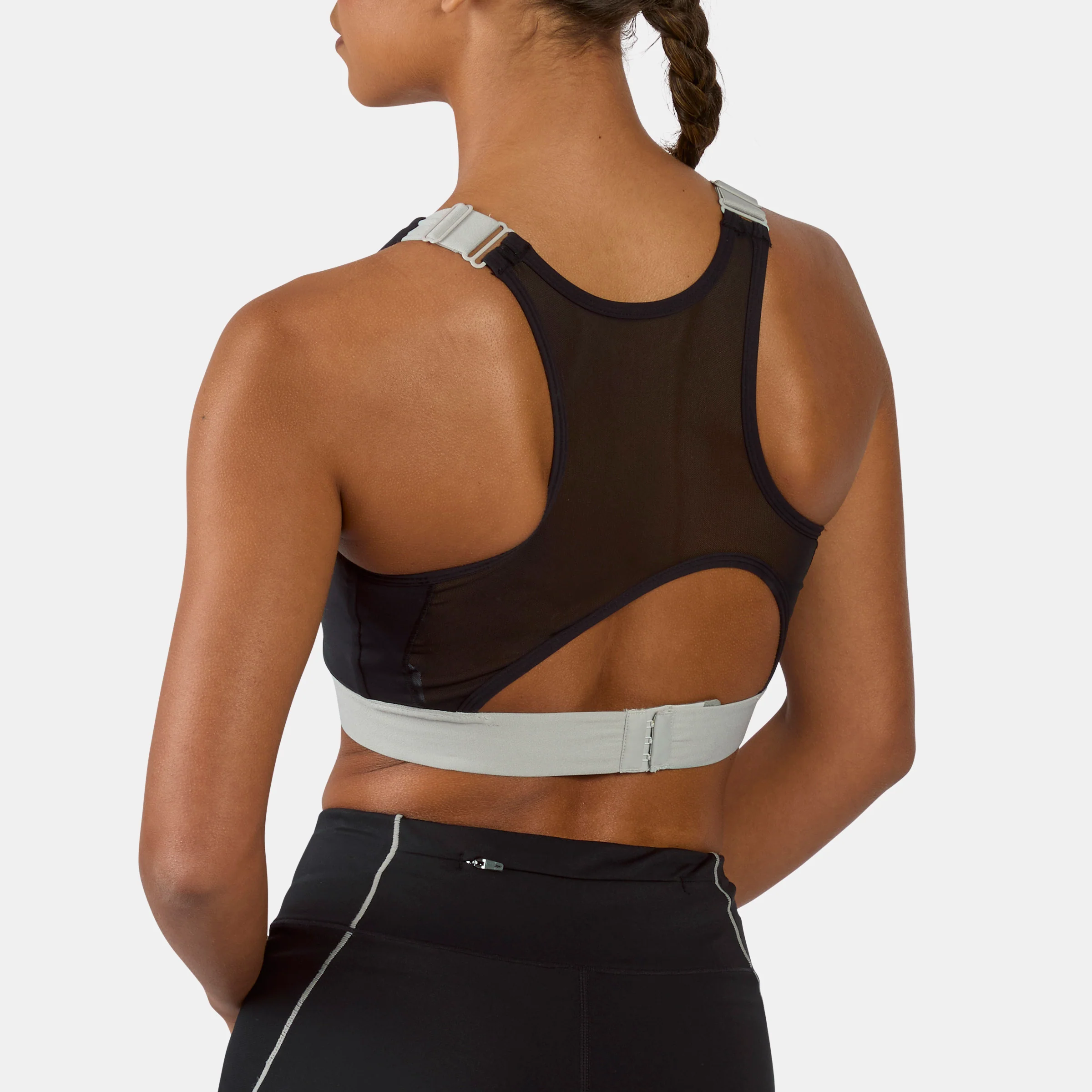 Rbk Lab Medium Impact Bra Black/Grey 1 - Image 3