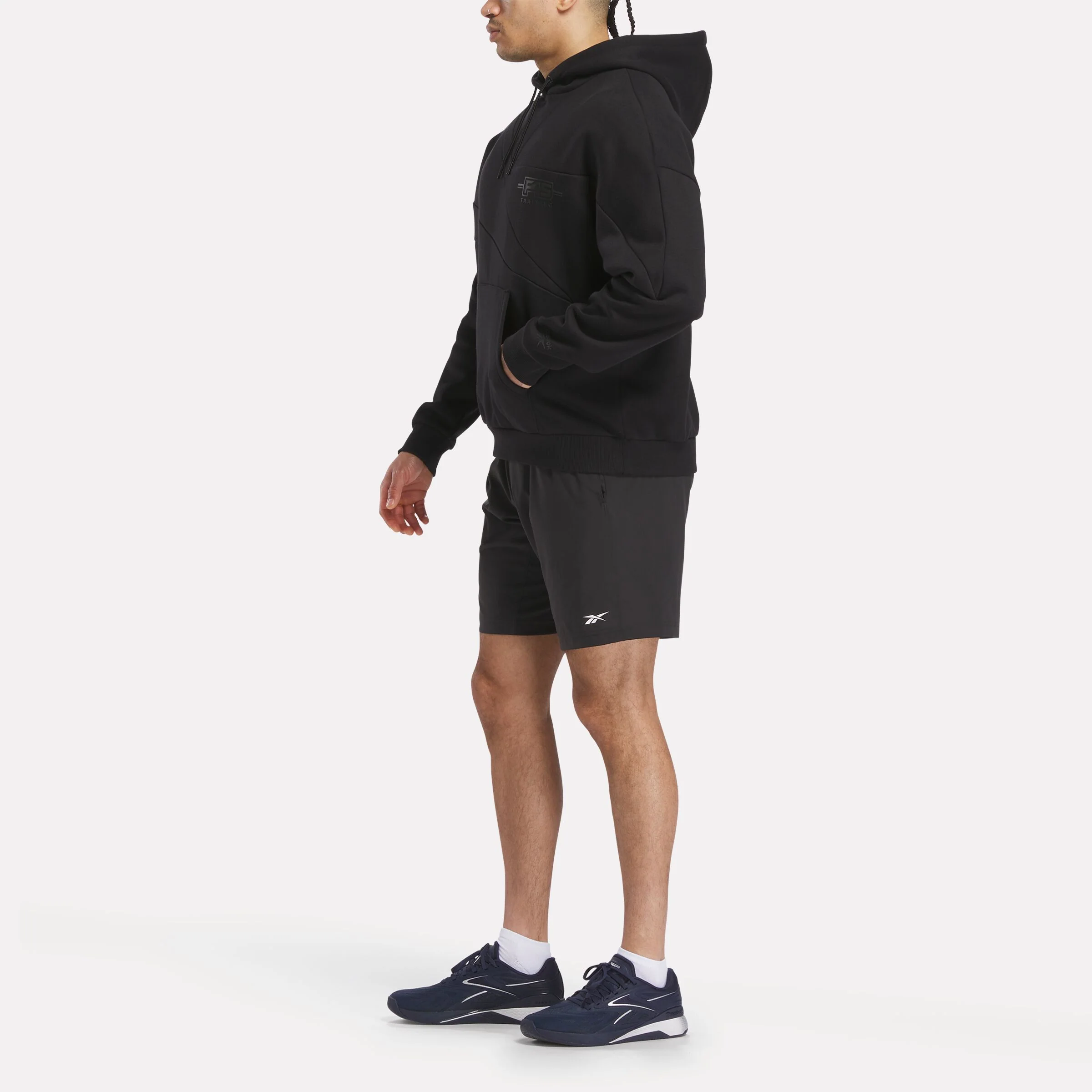 Men's Reebok X F45 Training Relaxed Hoodie Black - Image 2