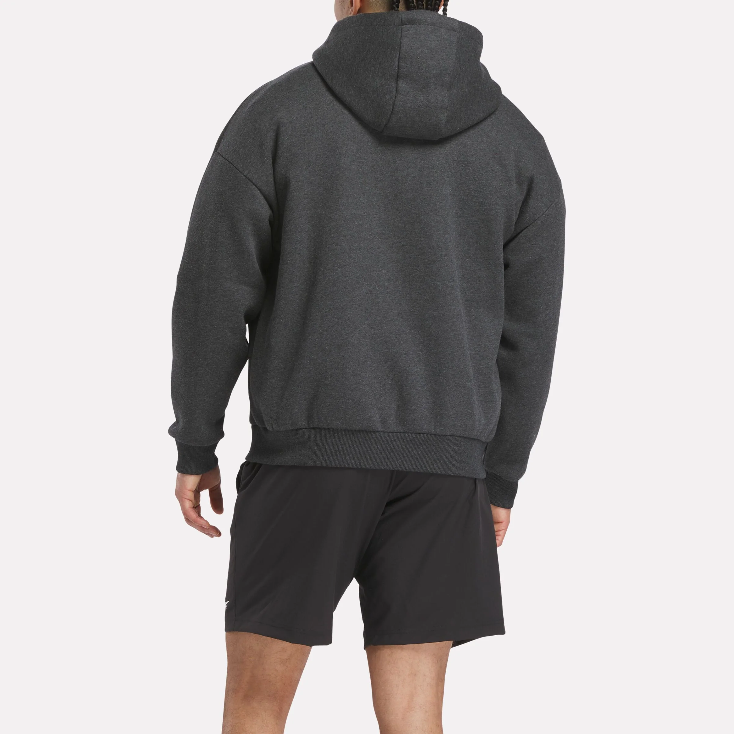 Men's Reebok X F45 Training Relaxed Hoodie Charcoal Marl - Image 4