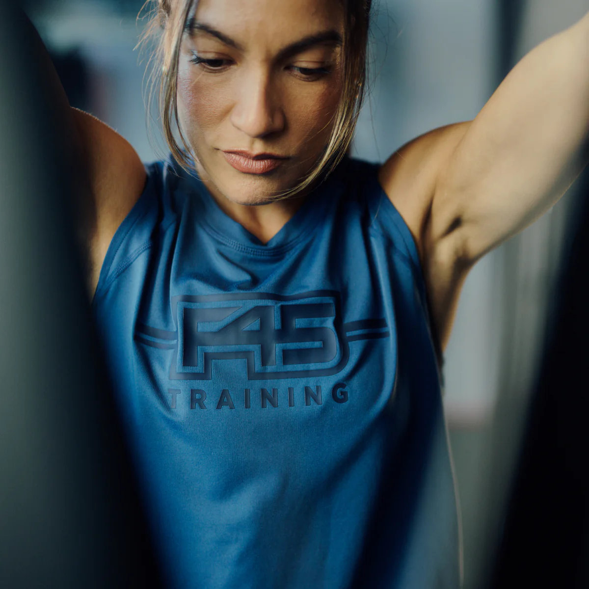 Women's Reebok X F45 Training Tank Top Legacy Blue - Image 2