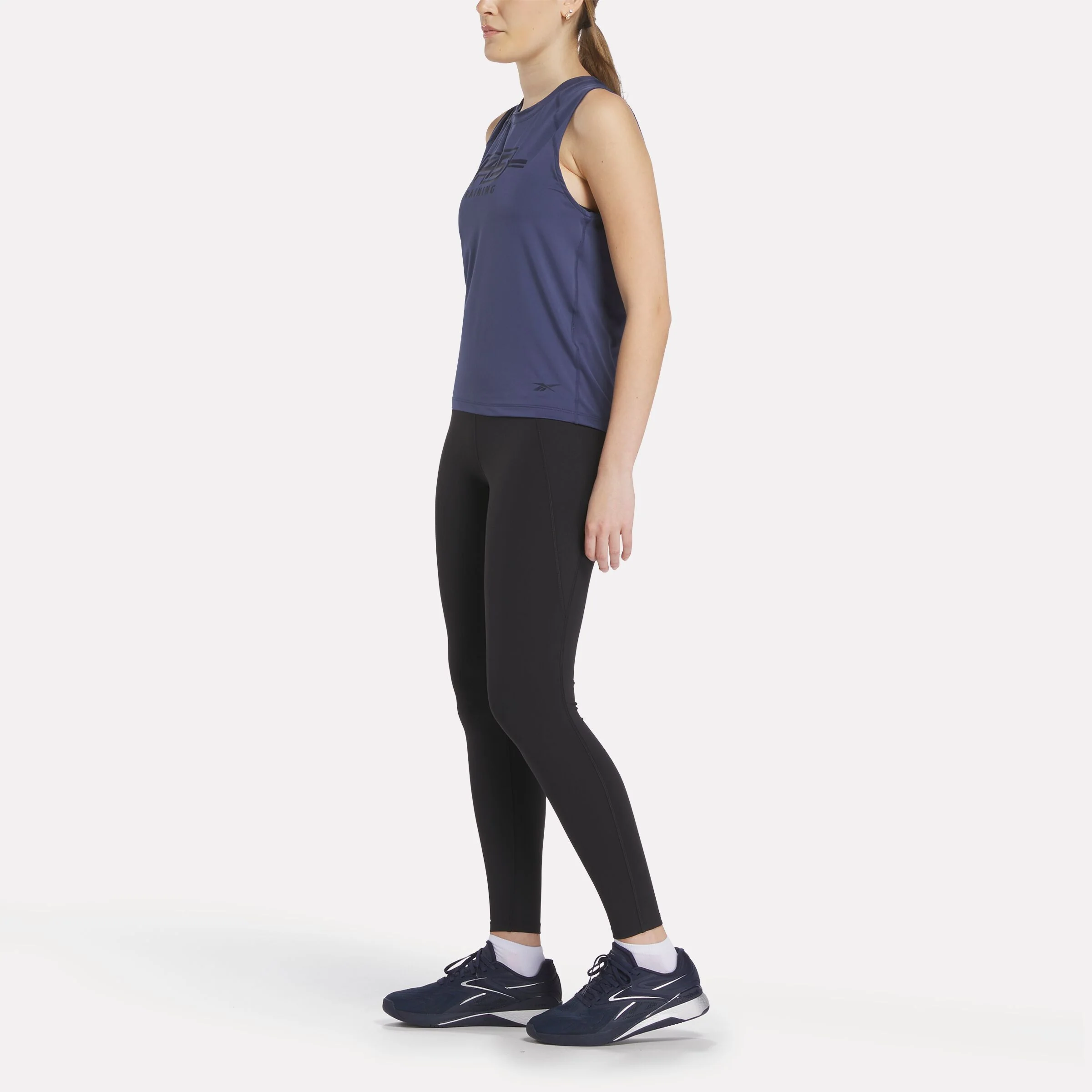 Women's Reebok X F45 Training Tank Top Legacy Blue - Image 3
