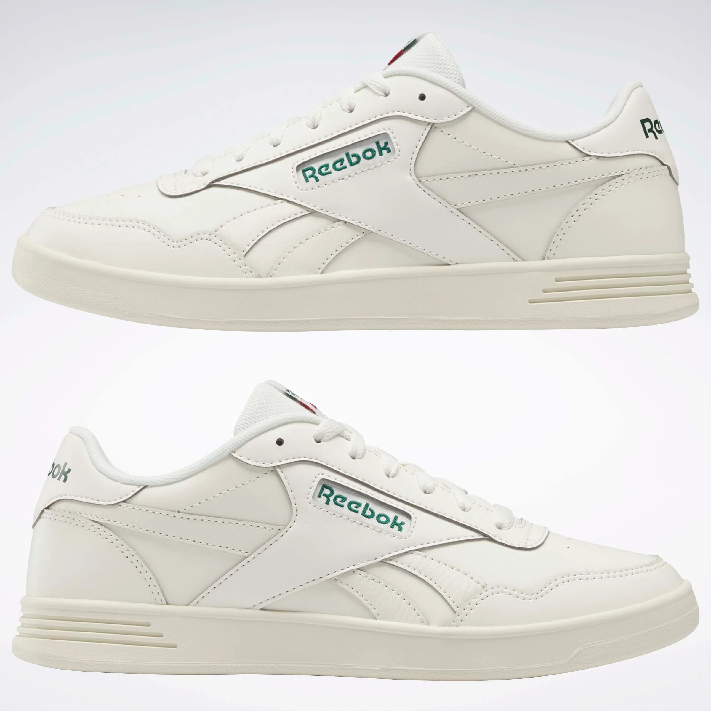 Reebok Court Advance Chalk/Dark Green/Flash Red - Image 9