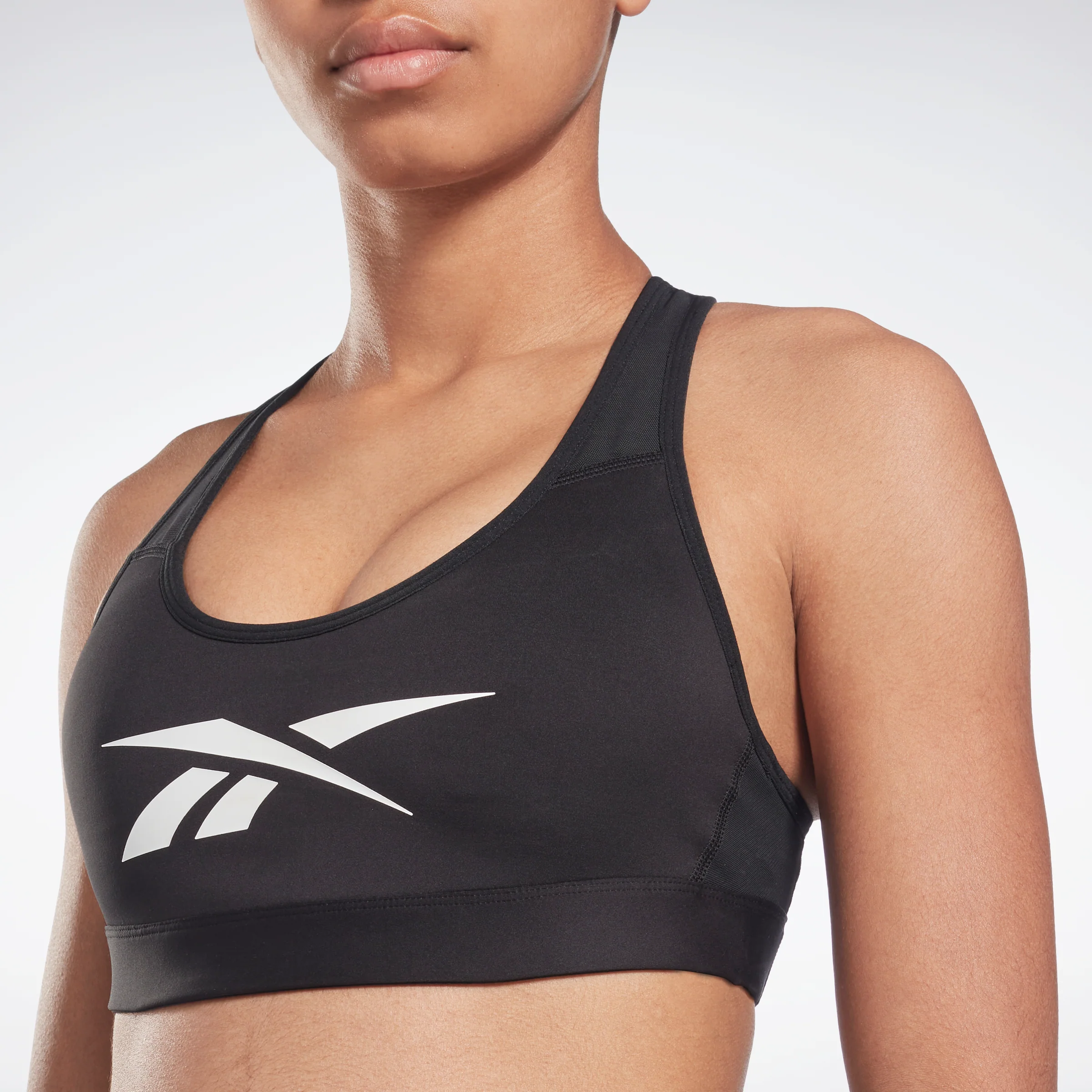 Reebok Lux Vector Racer Sports Bra Black - Image 3