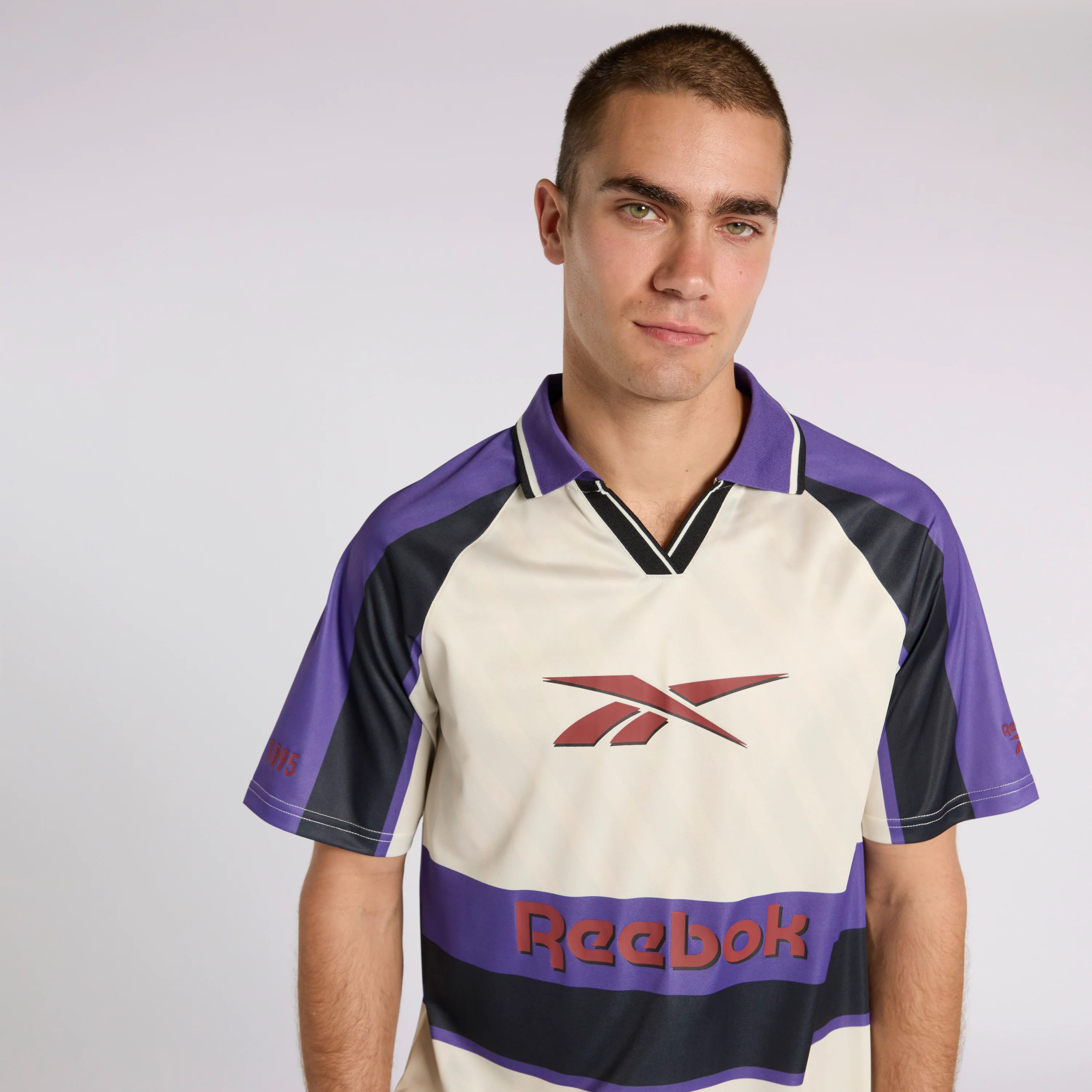 Reebok Retro Jersey White/Black/Purple - Image 6
