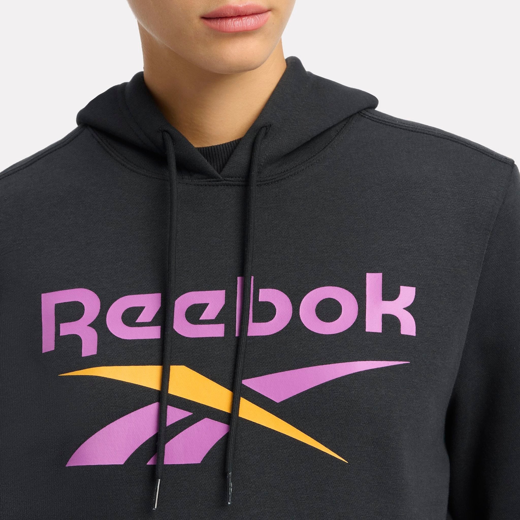 Ri Big Logo Fleece Hoodie Black/Purple/Electric Amber - Image 4