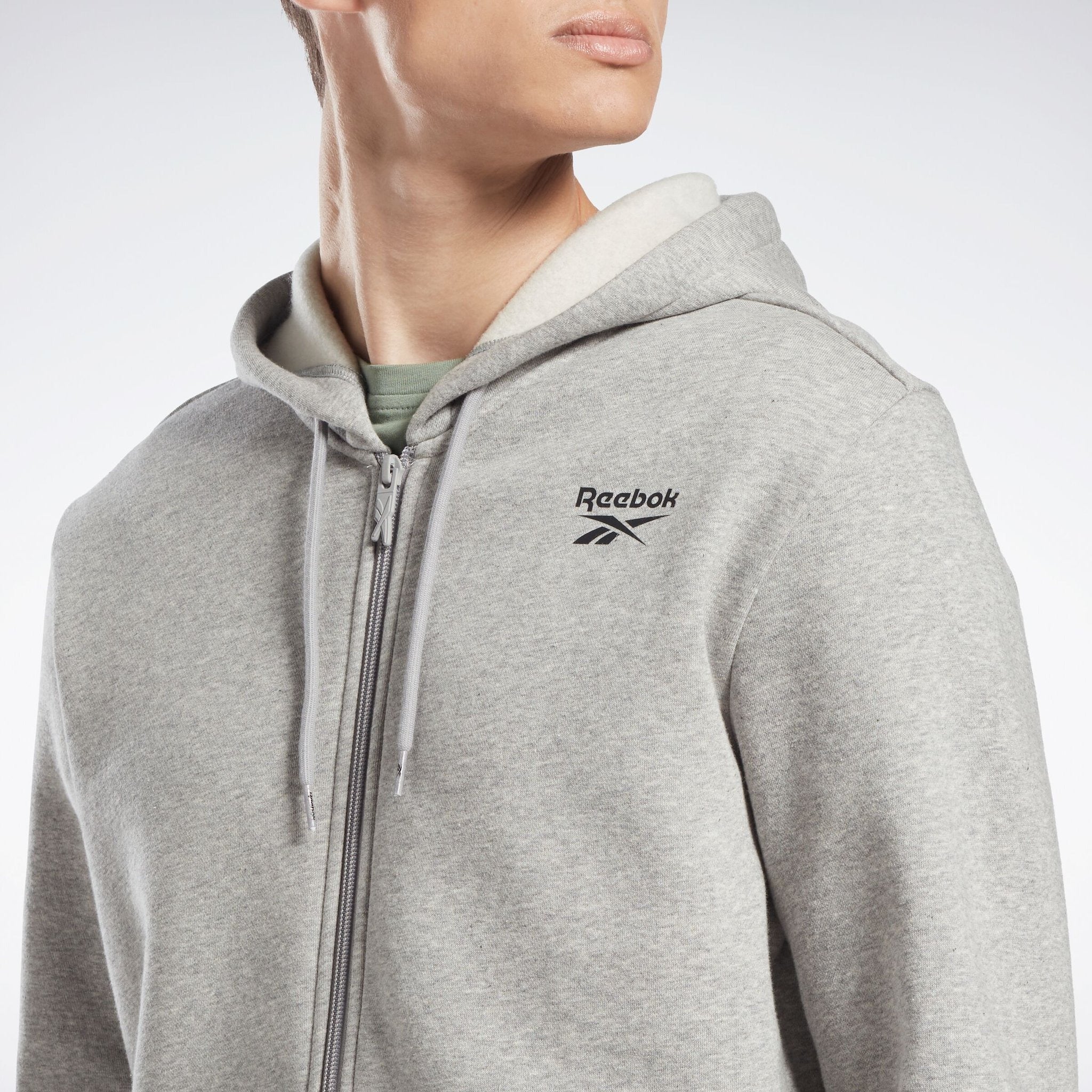 Ri Sl Fleece Fz Mgrey Heather/Vector Red - Image 4