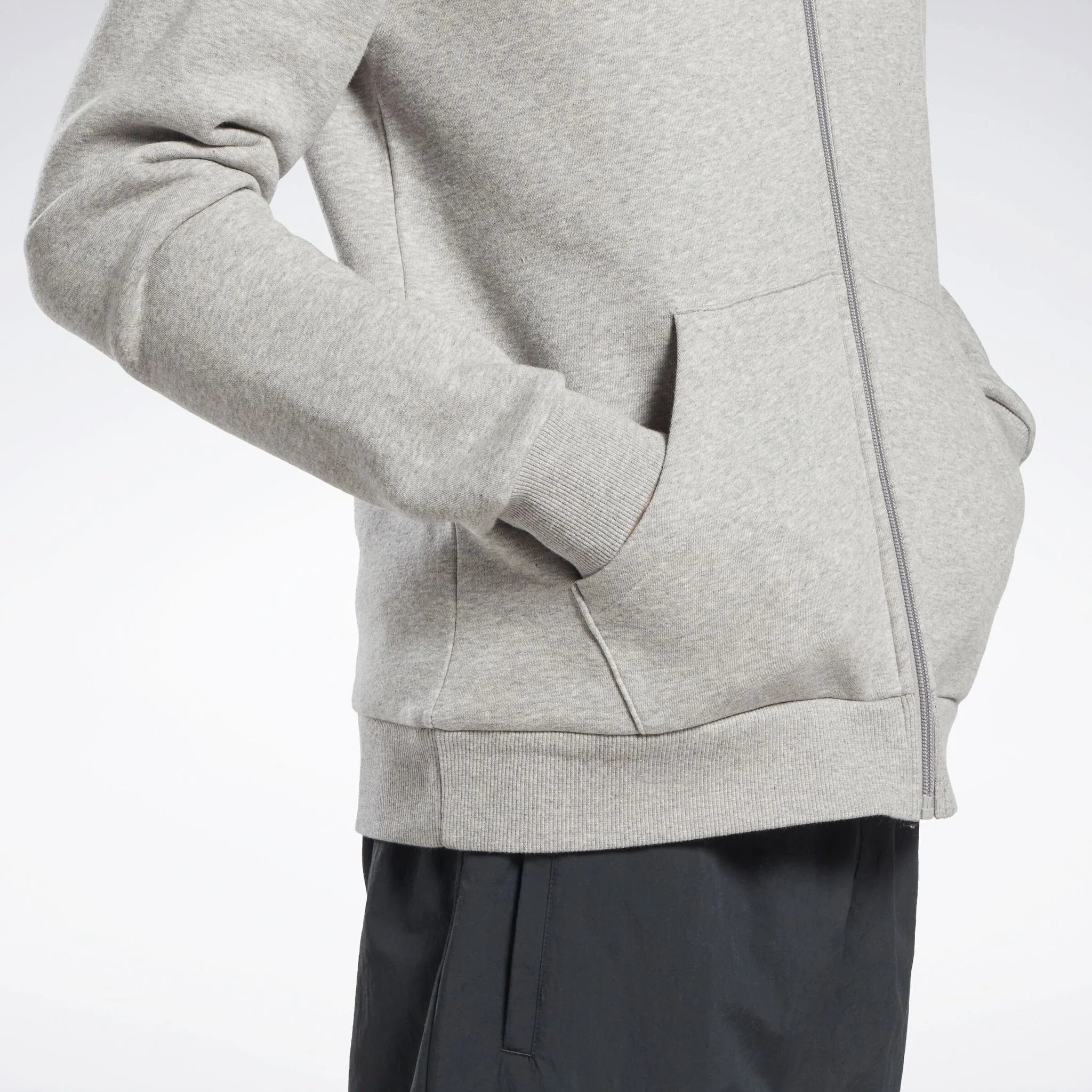 Ri Sl Fleece Fz Mgrey Heather/Vector Red - Image 5