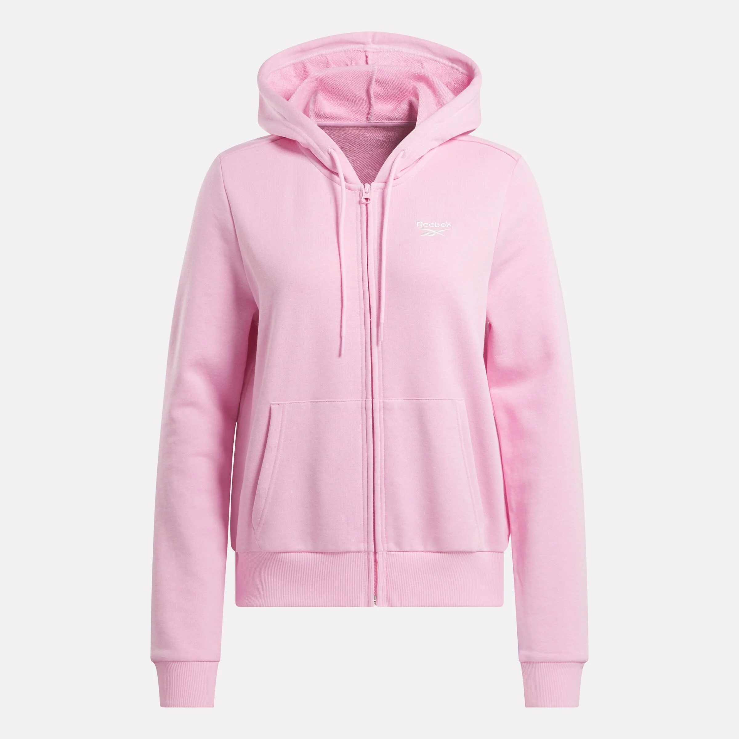 Reebok Identity Small Logo French Terry Full-Zip Sweatshirt Astro Rose - Image 4