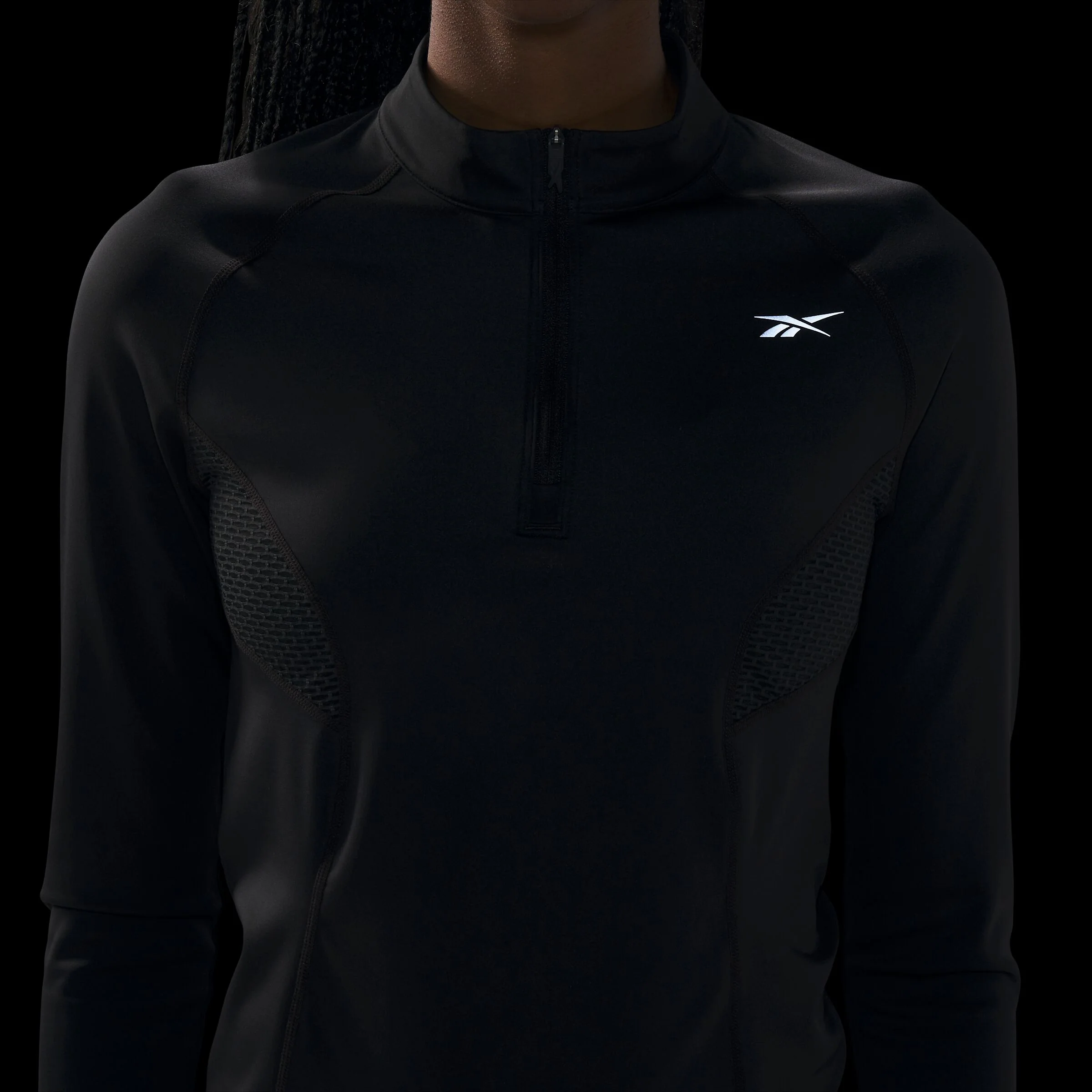 Running 1/4 Zip Night Black - Image 4