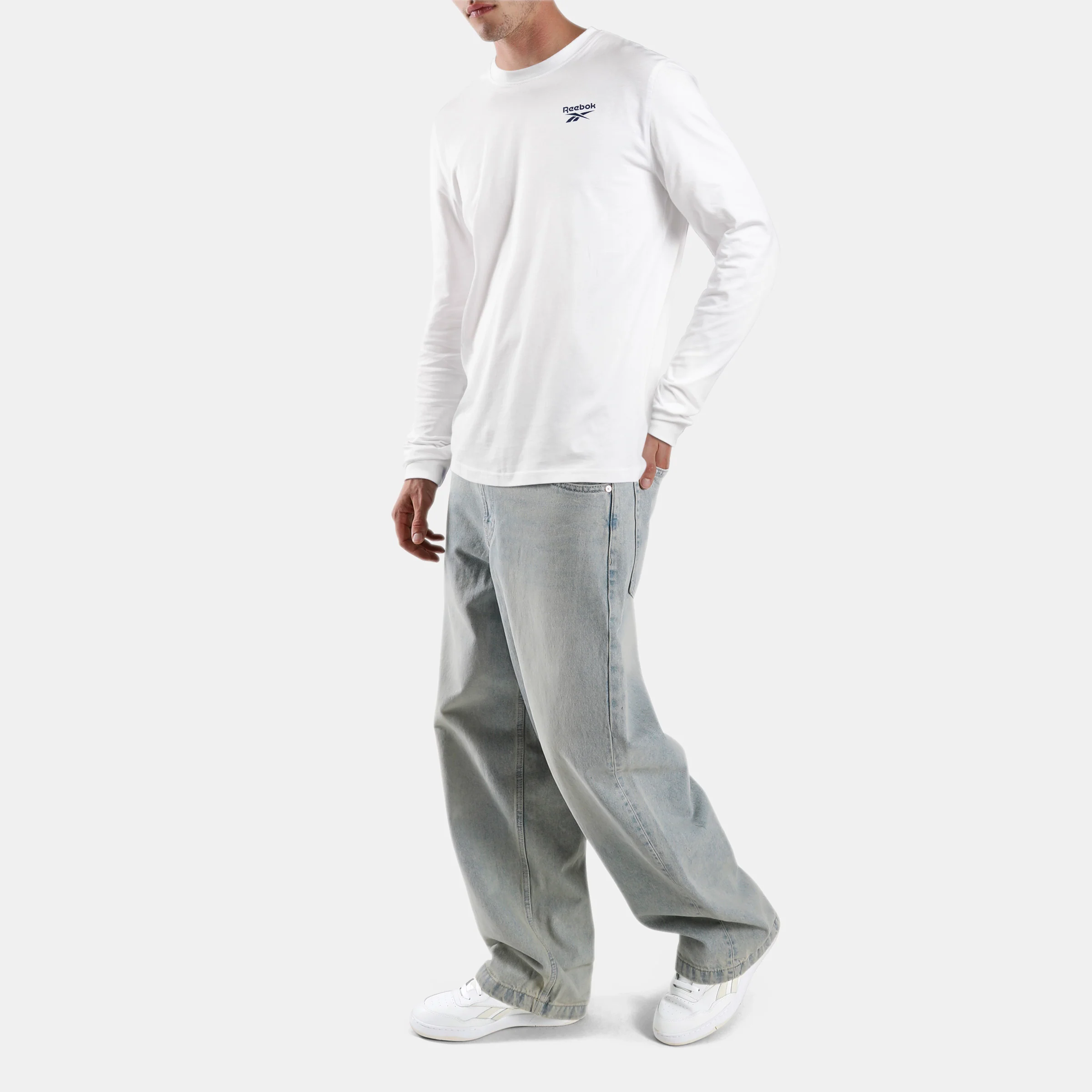 Small Logo Crew Neck Ls Tee White - Image 2