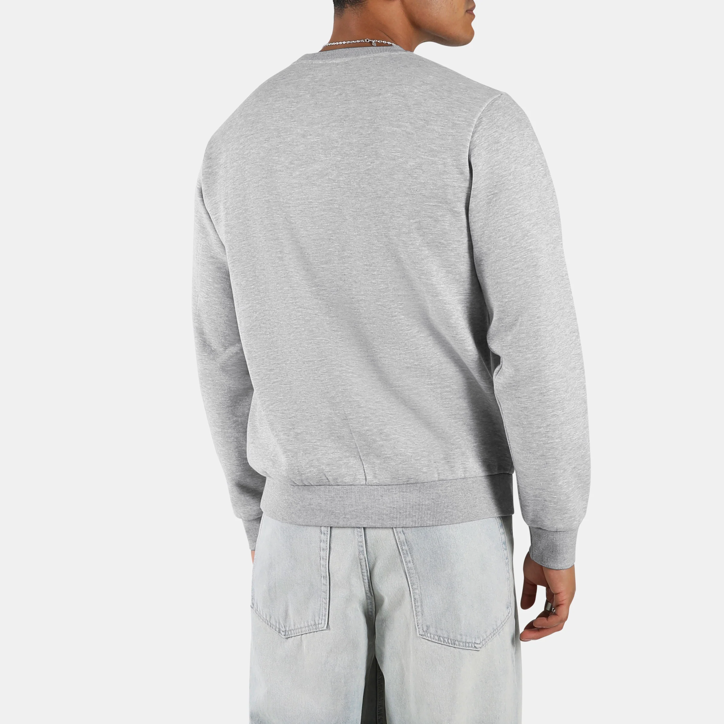 Small Logo Crewneck Sweatshirt Light Grey Marl - Image 3