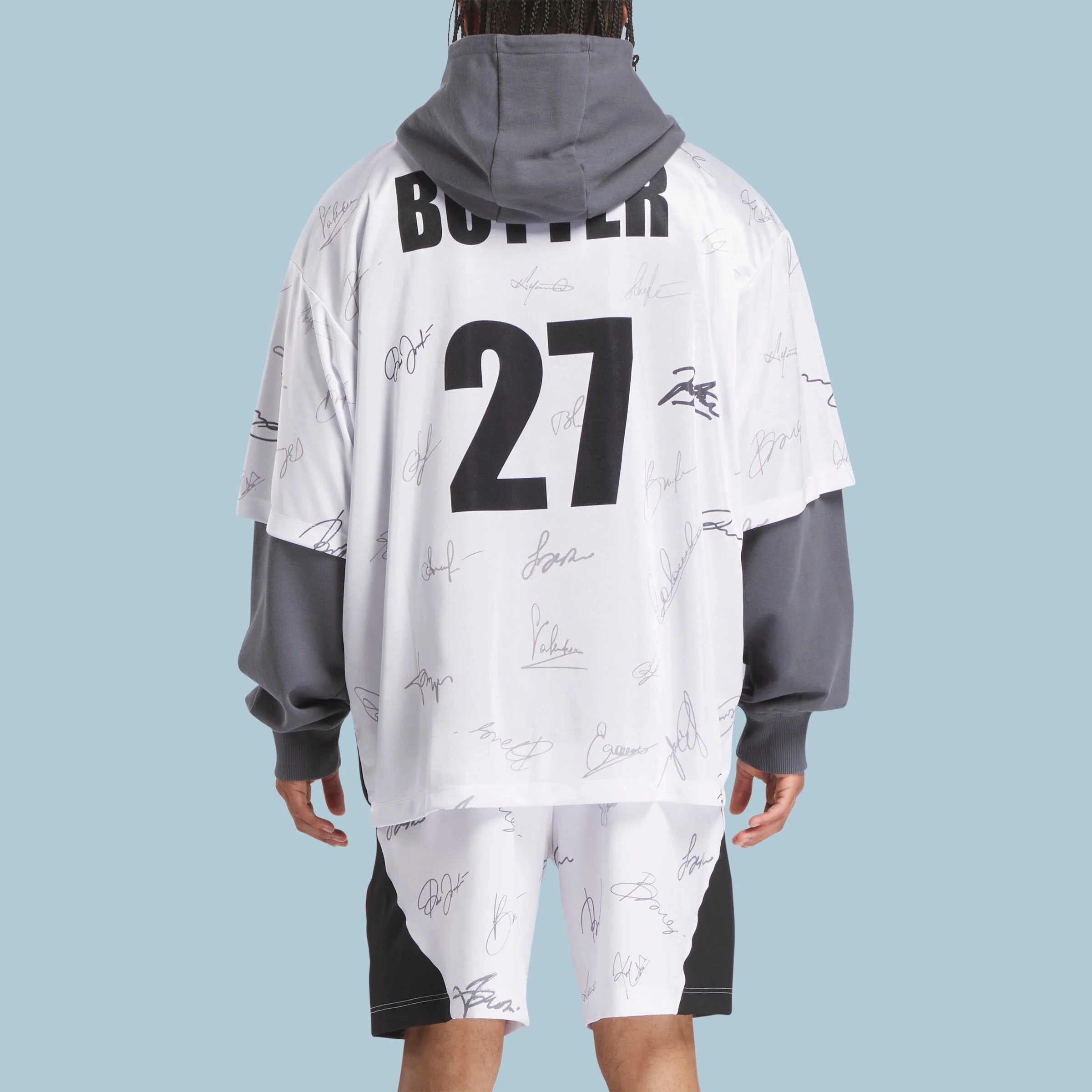 Soccer Hybrid Hoodie Botter Autograph Print - Image 2