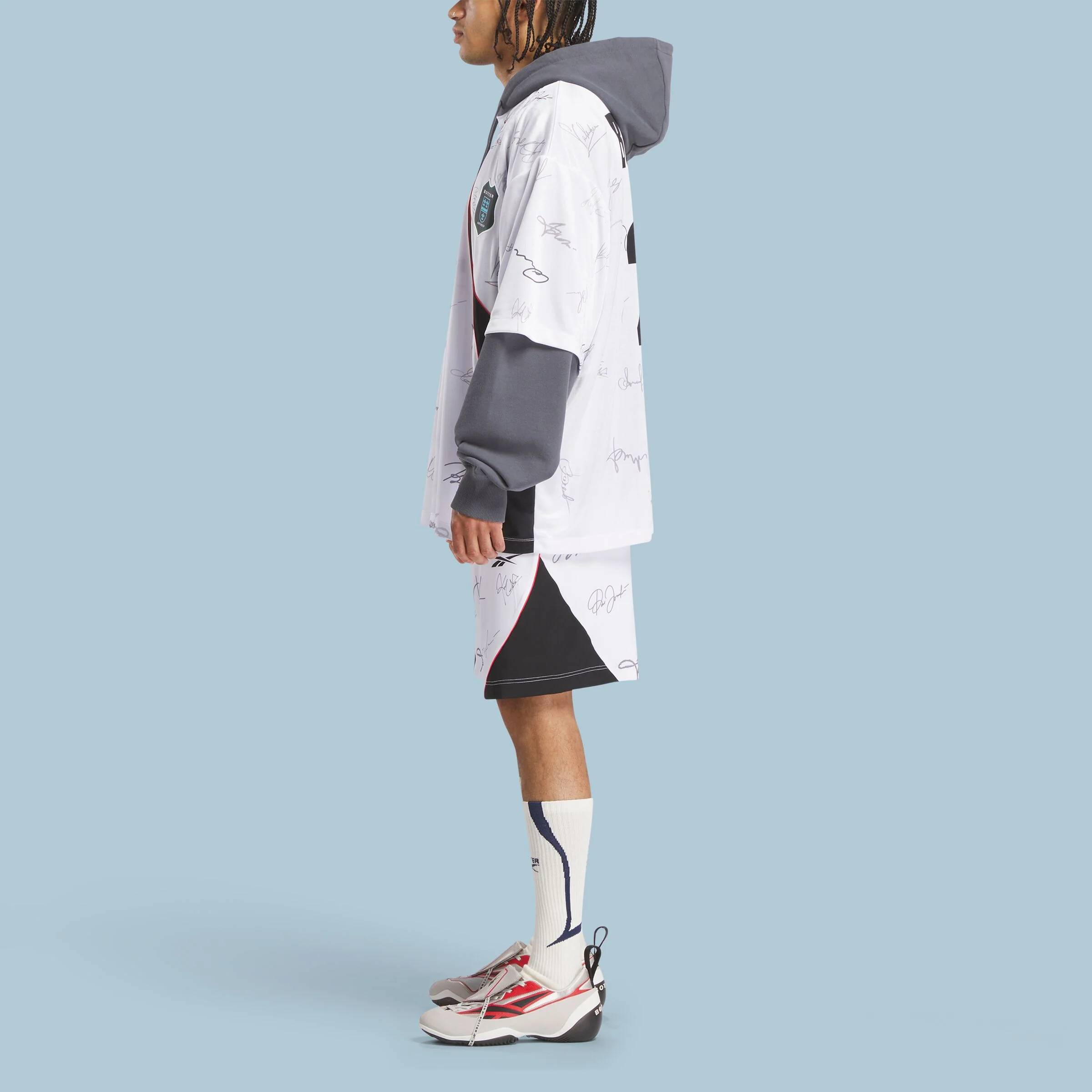 Soccer Hybrid Hoodie Botter Autograph Print - Image 3