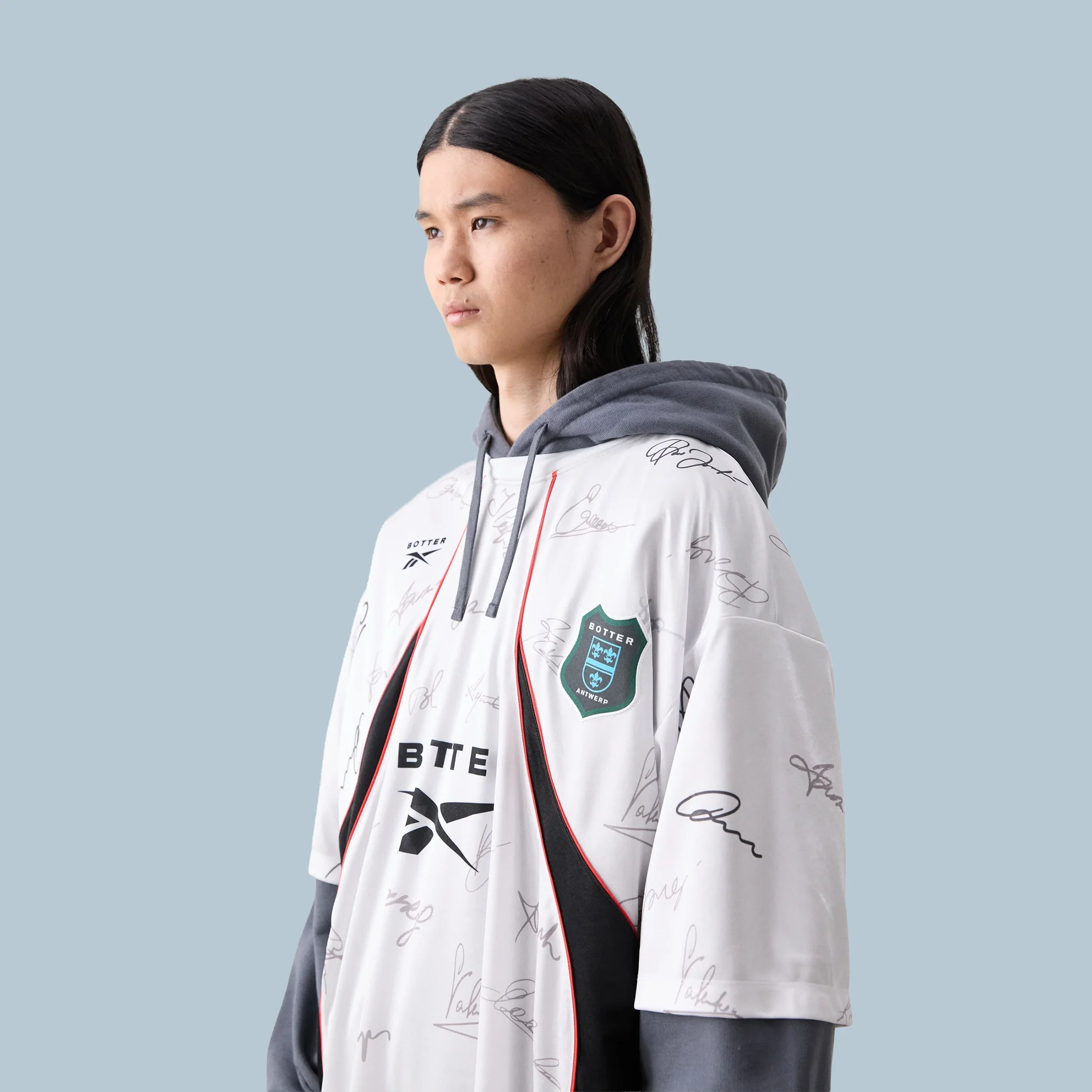 Soccer Hybrid Hoodie Botter Autograph Print - Image 4