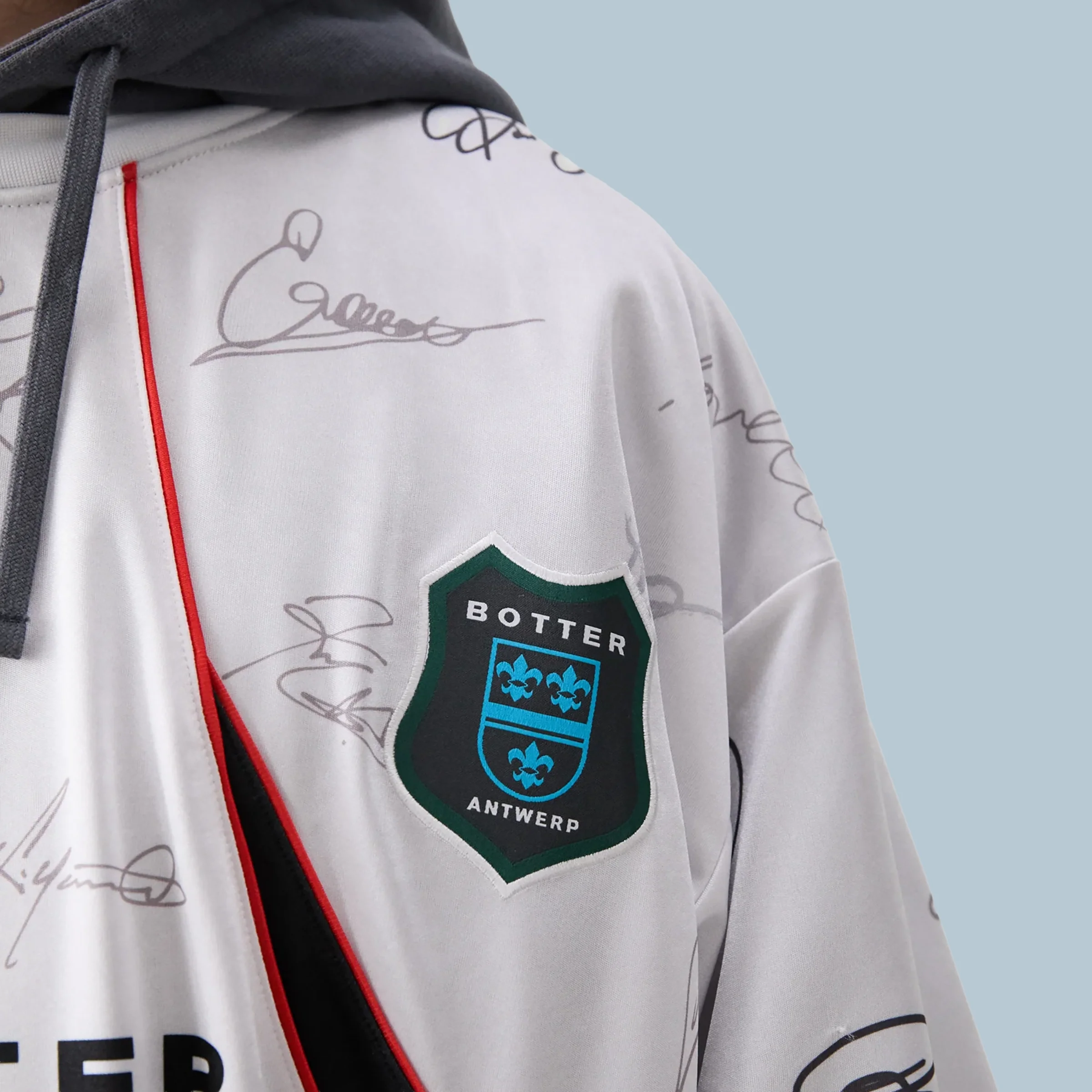 Soccer Hybrid Hoodie Botter Autograph Print - Image 6