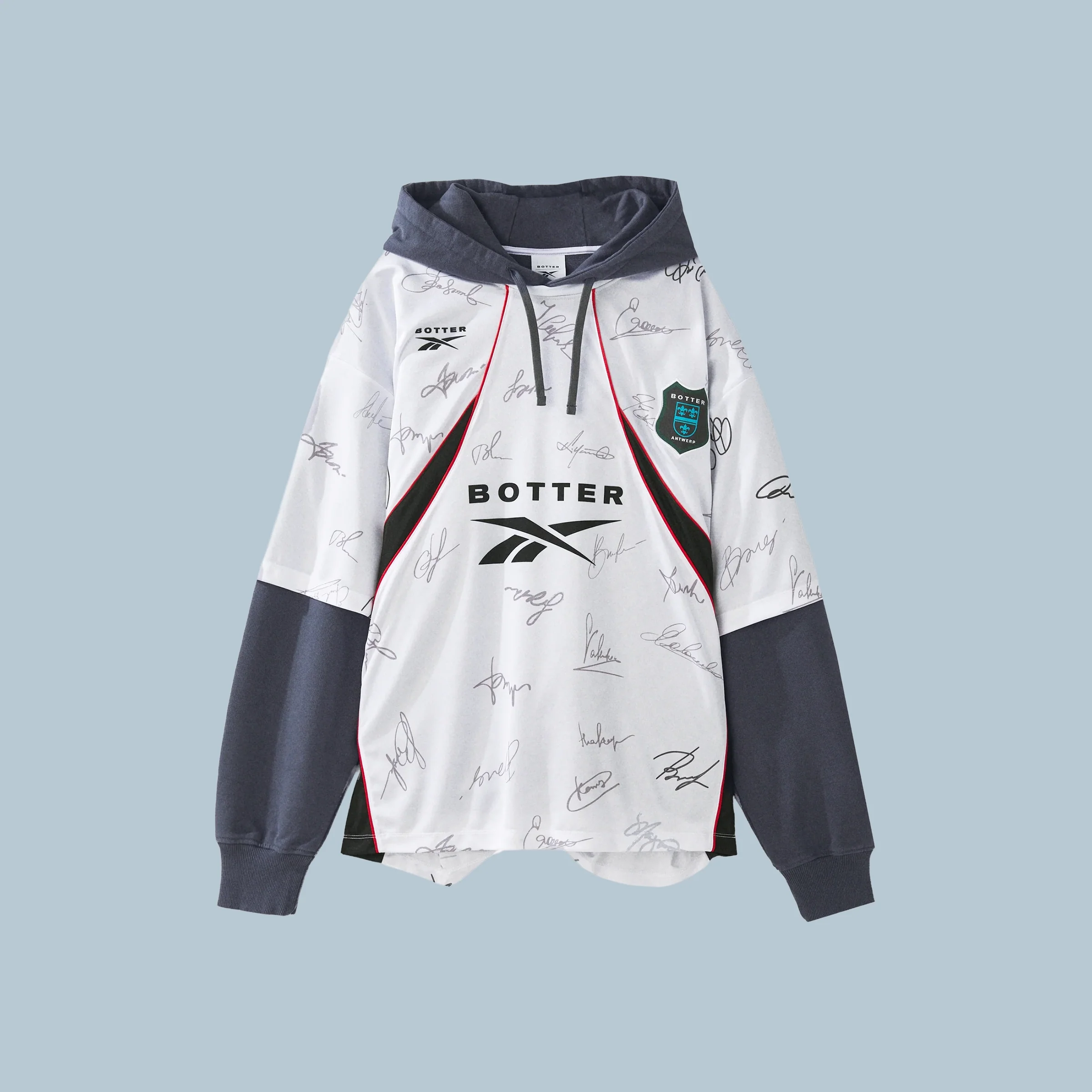 Soccer Hybrid Hoodie Botter Autograph Print - Image 7