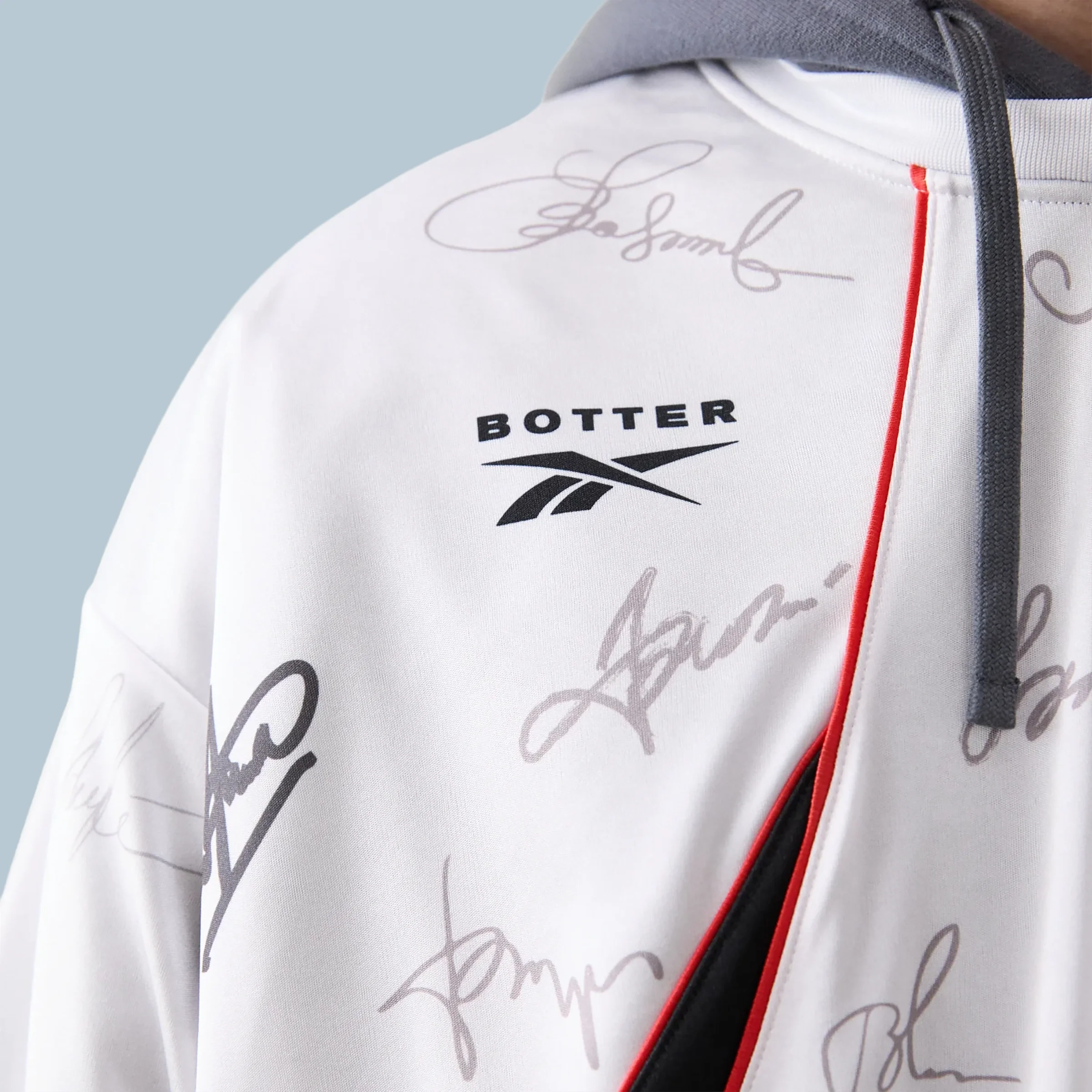 Soccer Hybrid Hoodie Botter Autograph Print - Image 8