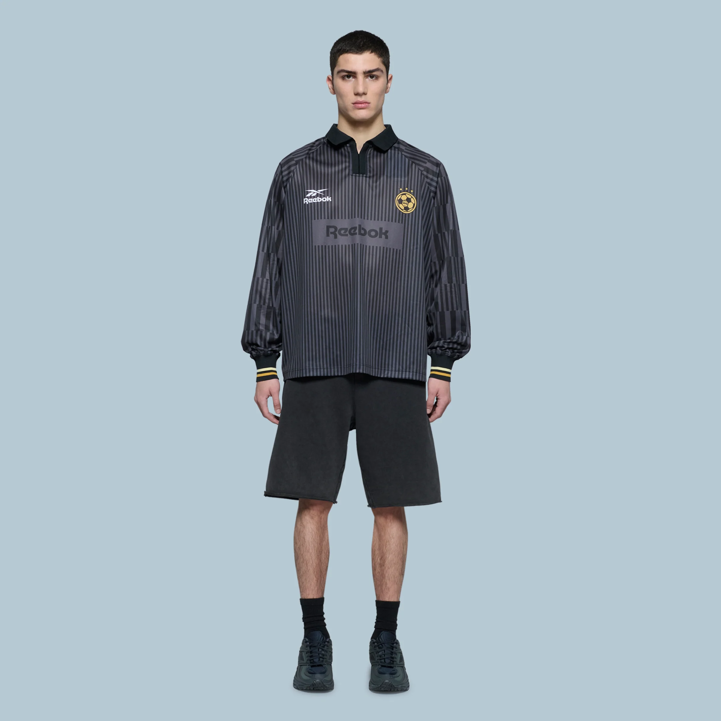 Soccer Ls Tee 22 Graphic Black - Image 3