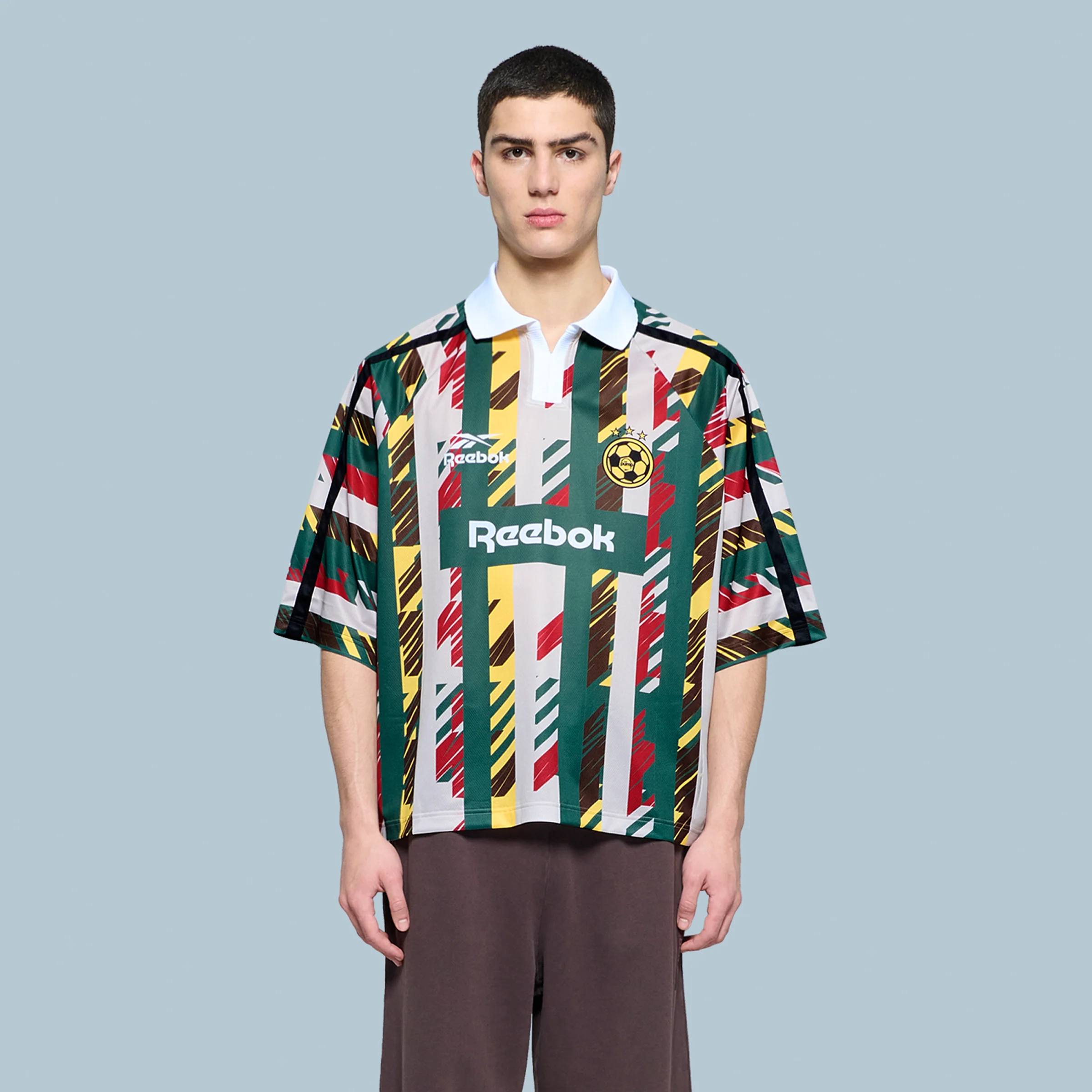 Soccer Tee 22 Graphic Beige/Red - Image 4