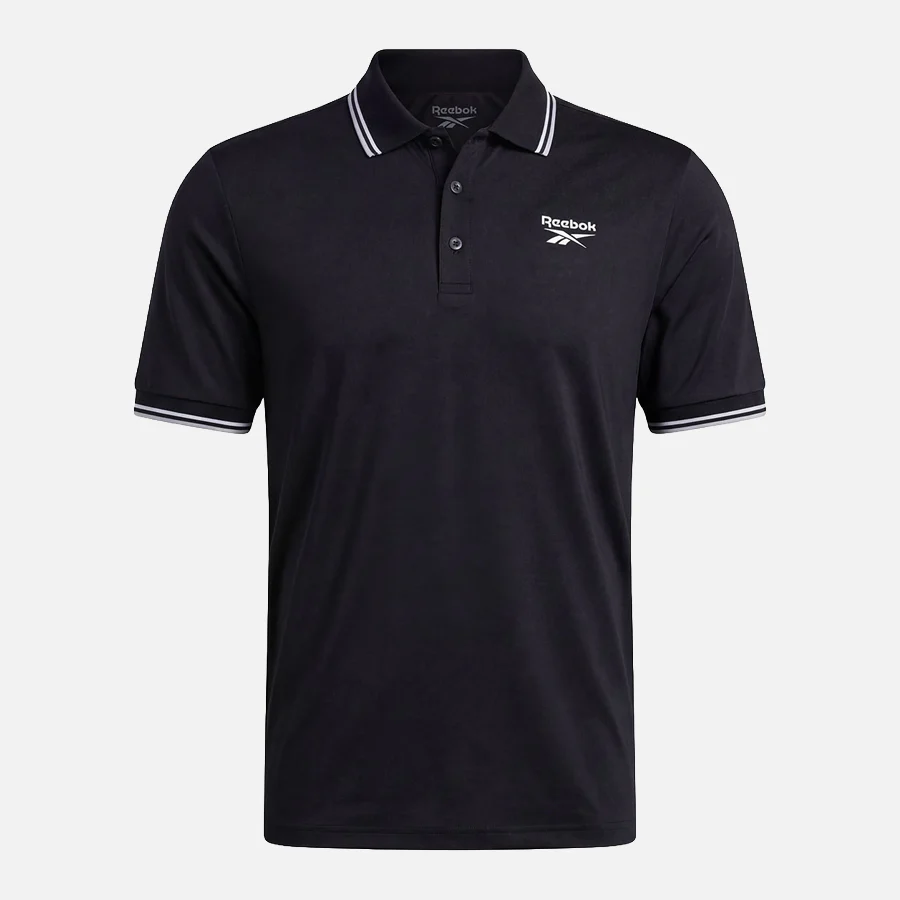 Solid Performance Polo Black/White/Grey3
