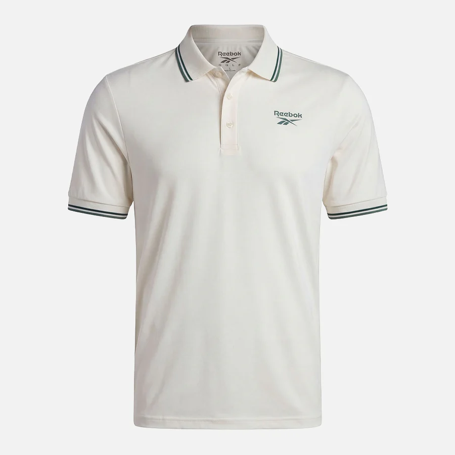 Solid Performance Polo Chalk/Deep Sea/Metal Green