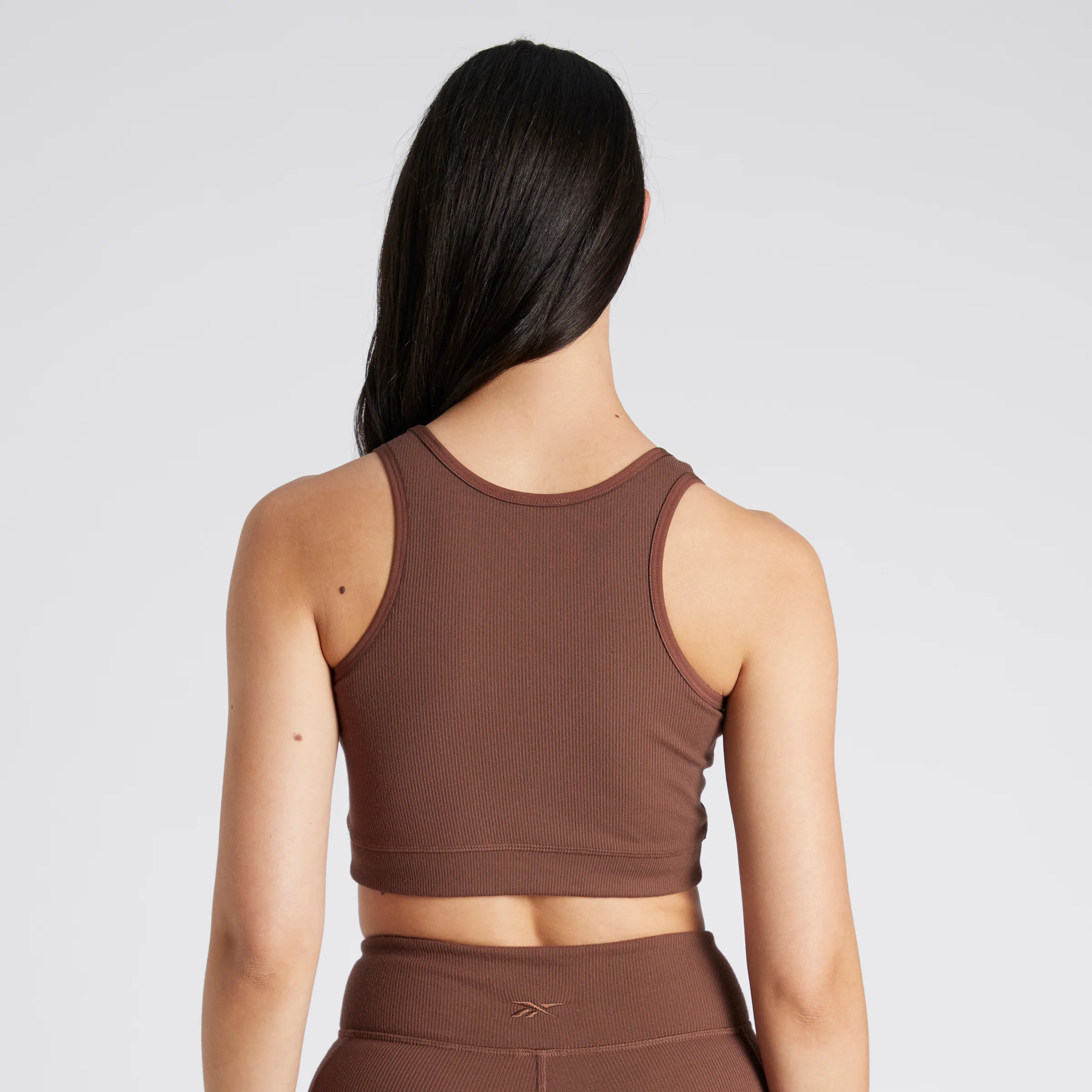 Studio Rib Crop Mahogany - Image 5