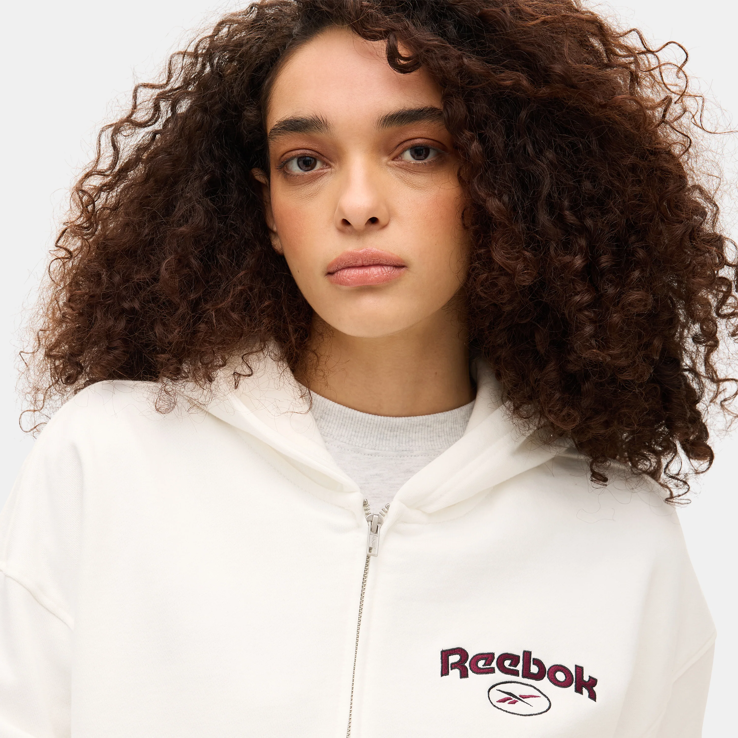 Track Club 2.0 Zip Hoodie Cream/Mahogany - Image 3
