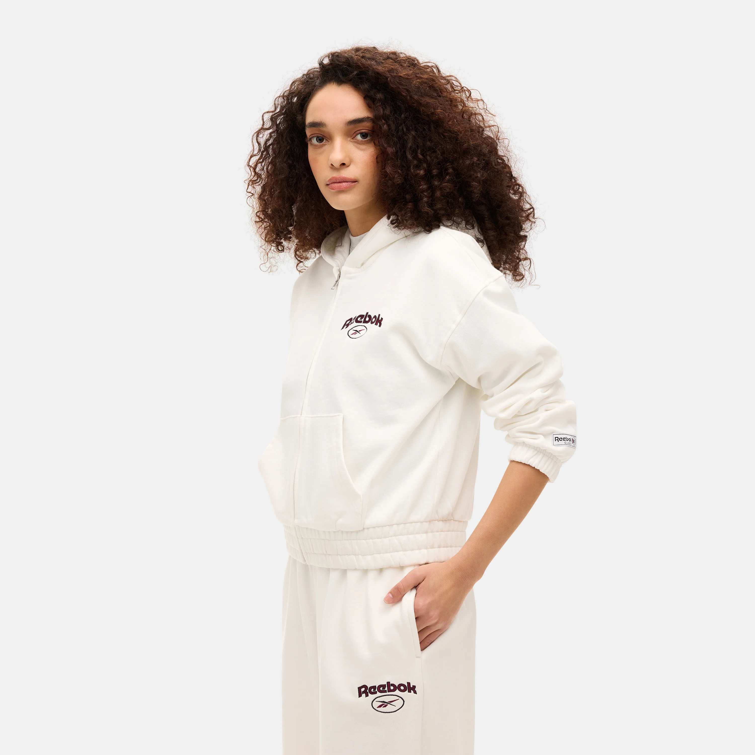 Track Club 2.0 Zip Hoodie Cream/Mahogany - Image 4