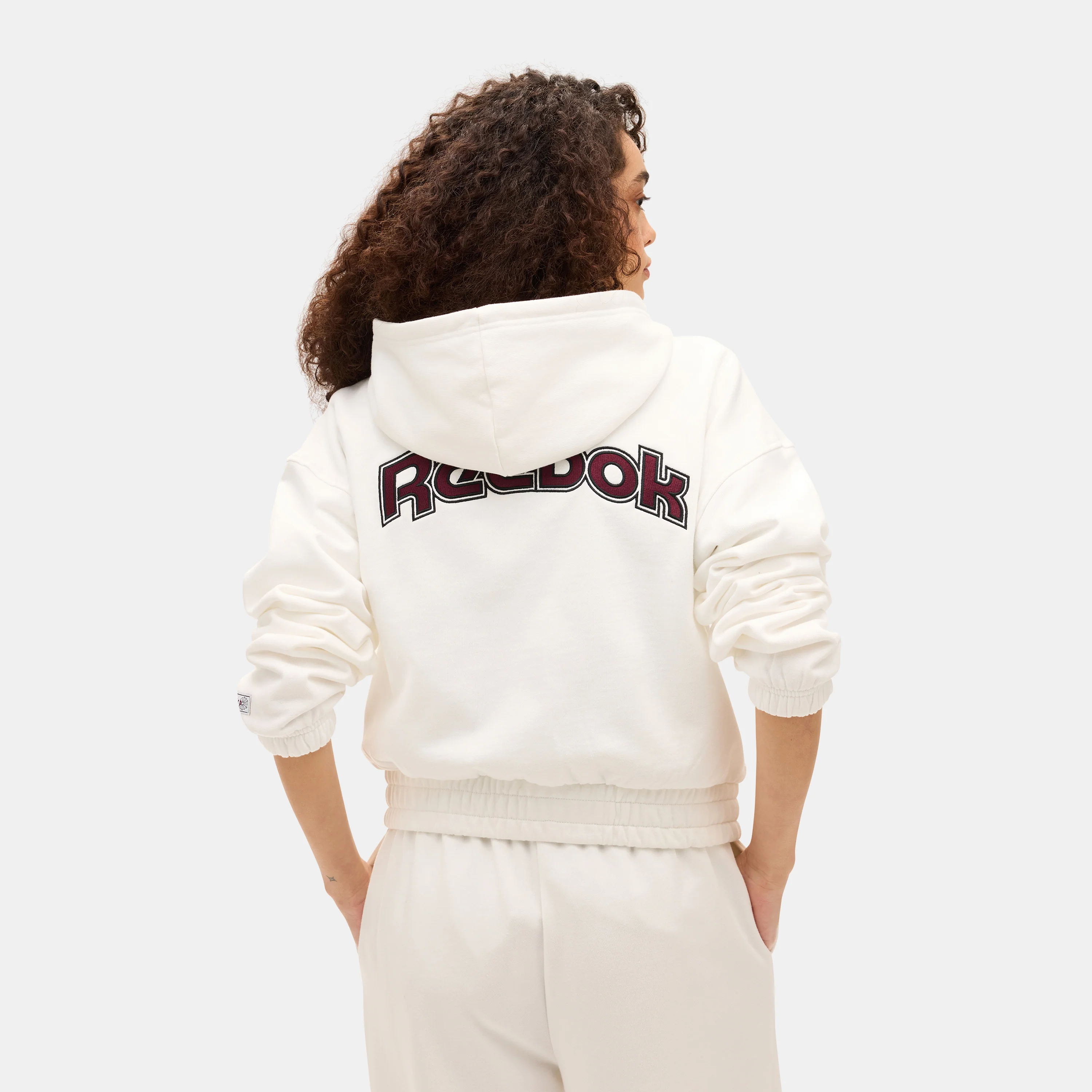 Track Club 2.0 Zip Hoodie Cream/Mahogany - Image 5