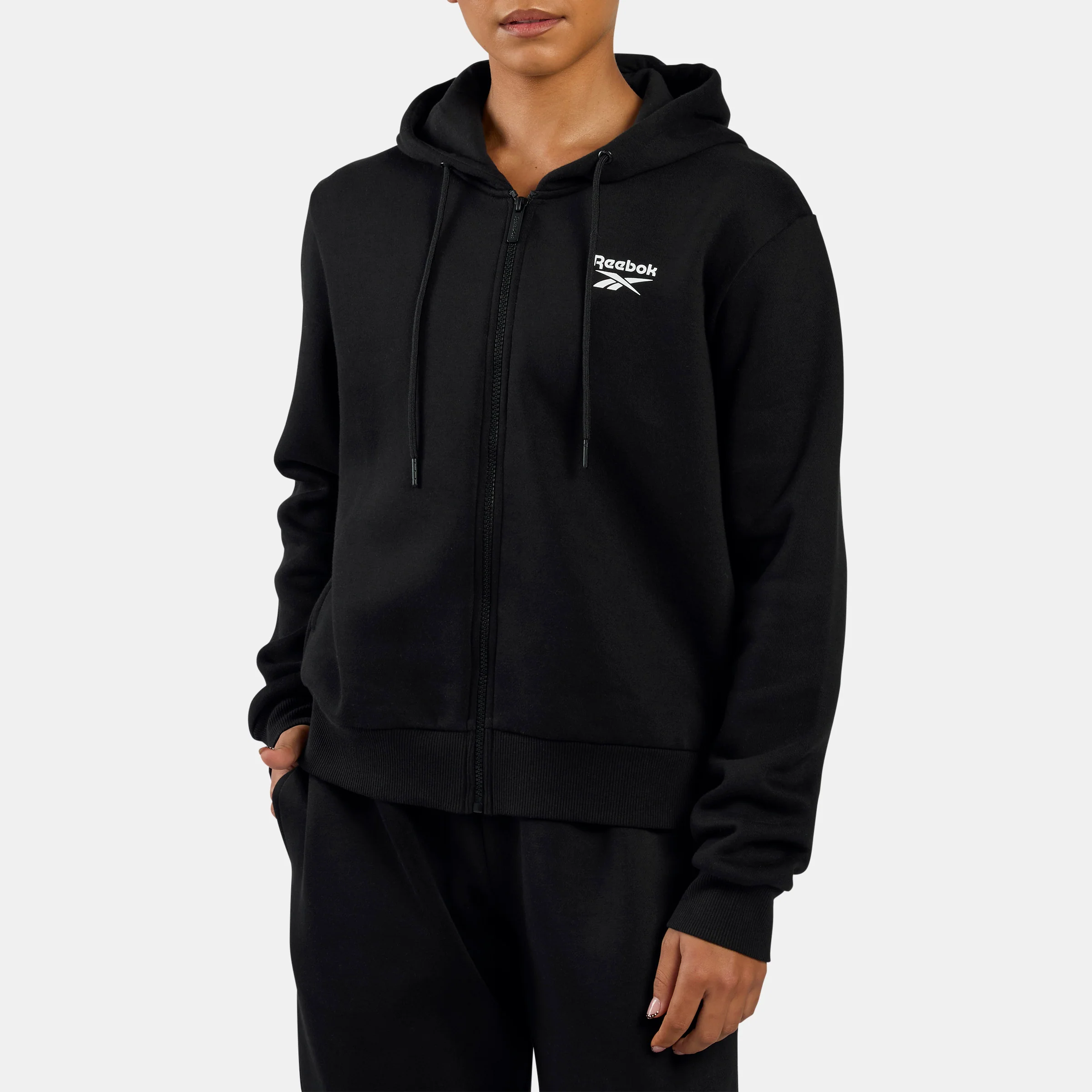Viola Zip Through Hoody Black