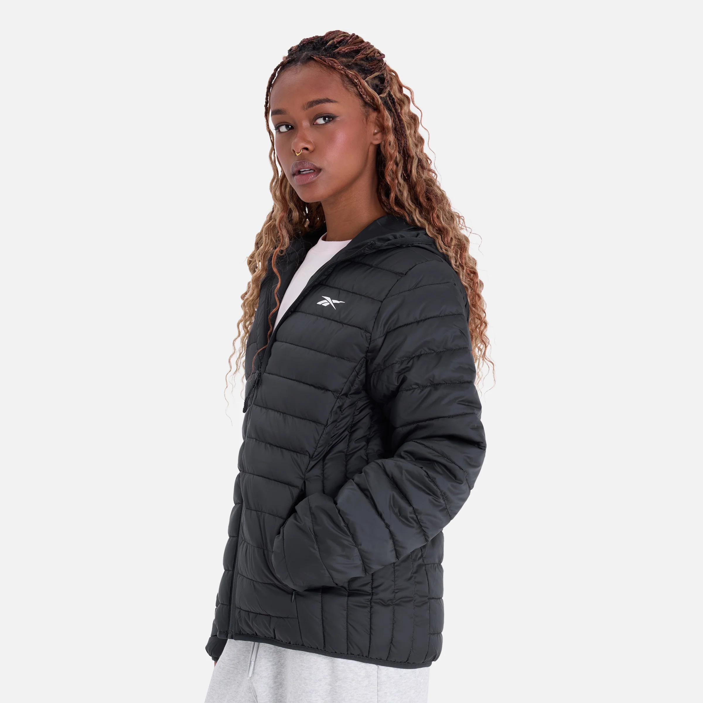 Women's Puffer Jacket Black - Image 2