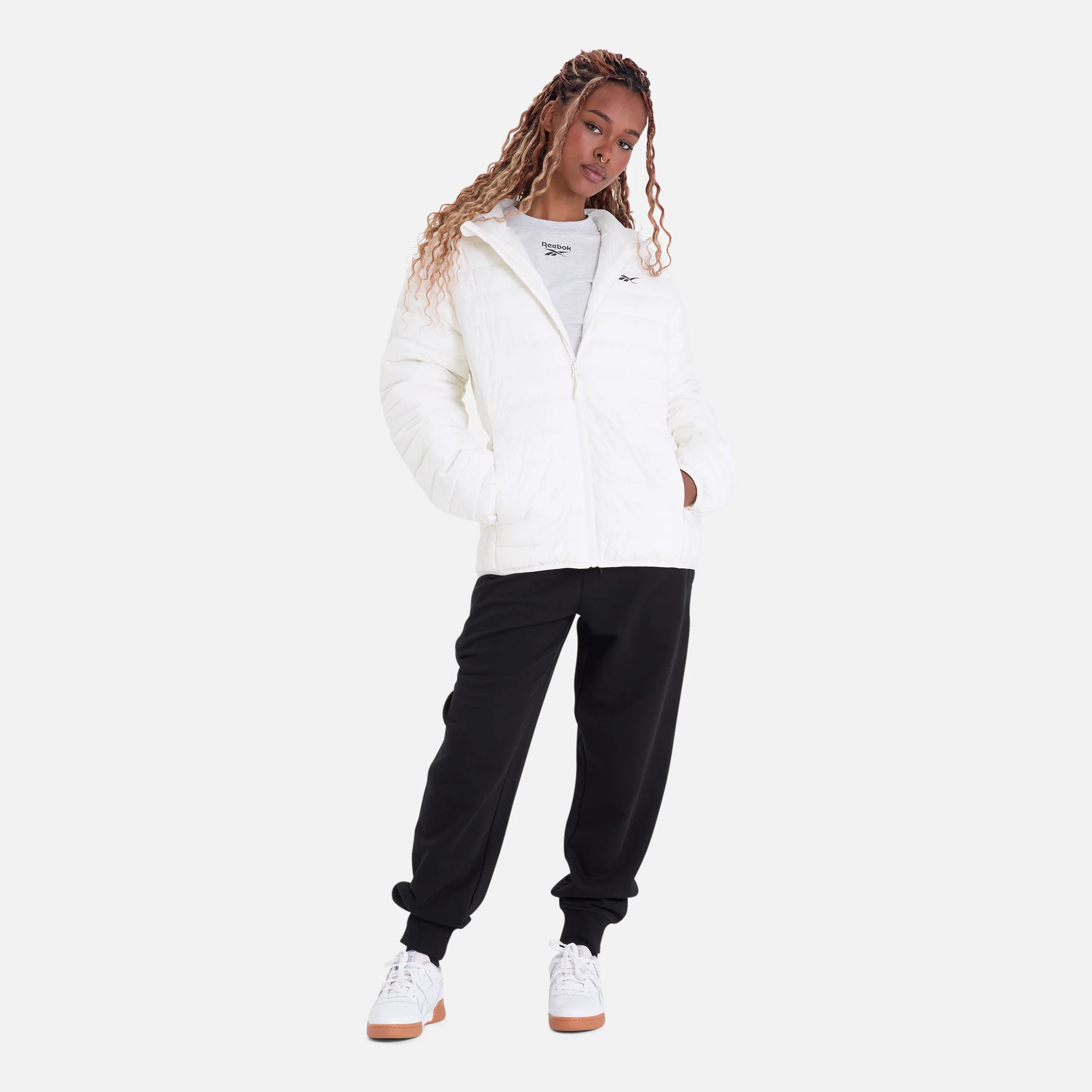 Women's Puffer Jacket Chalk - Image 2
