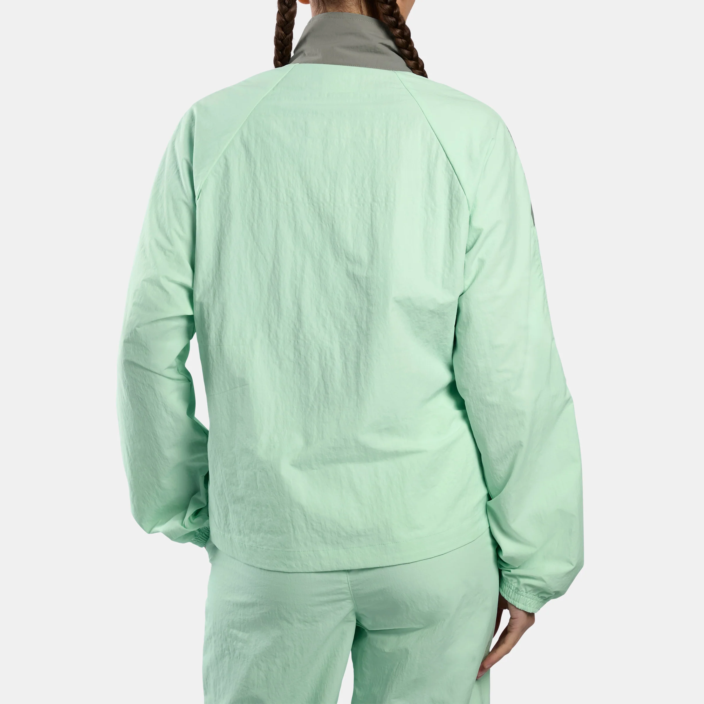 Women's Icon Open Hem Tracktop Inverted Aqua/Grey 3 - Image 3