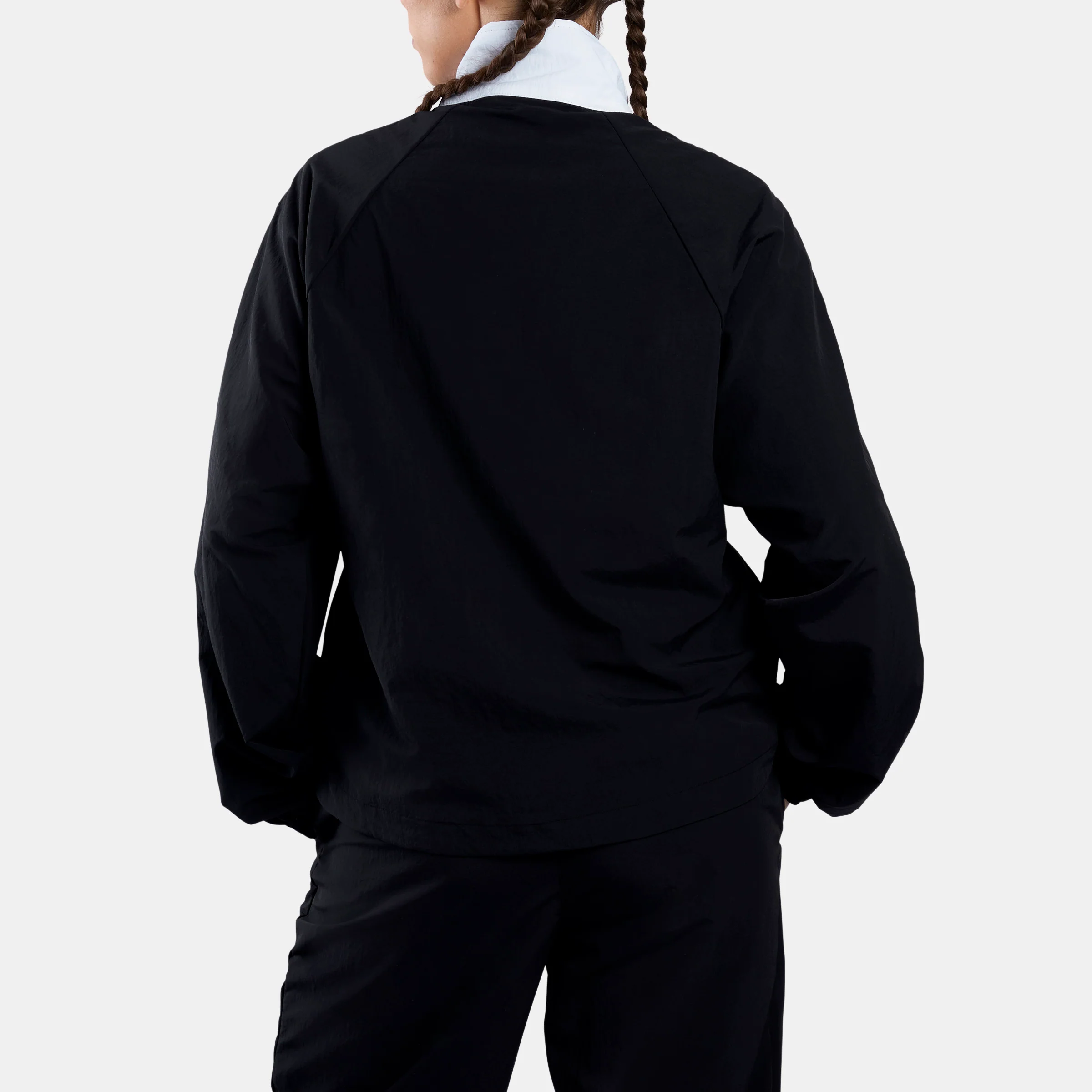 Women's Icon Open Hem Tracktop Night Black/Classic White - Image 3