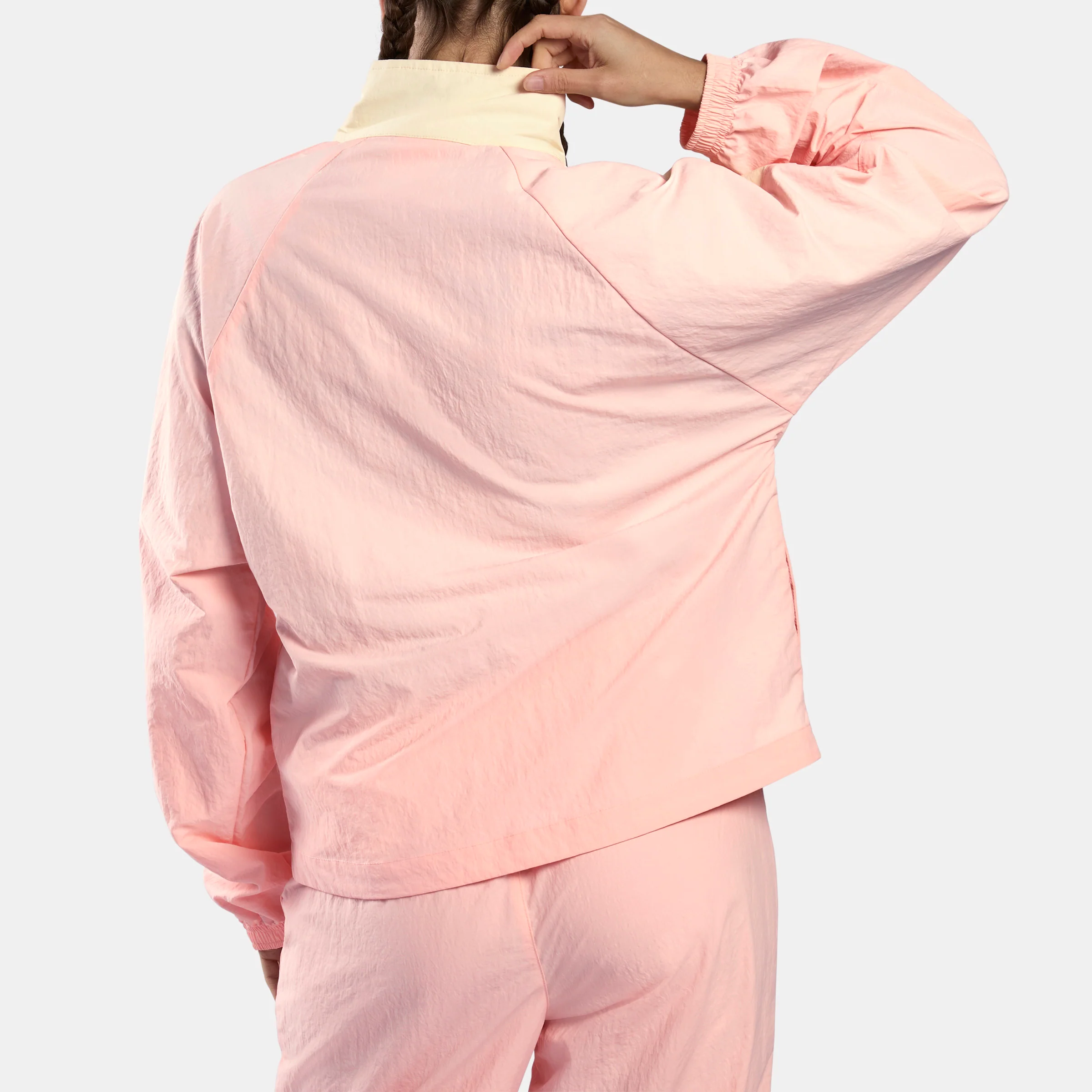 Women's Icon Open Hem Tracktop Pure Pink/Vintage Chalk - Image 3
